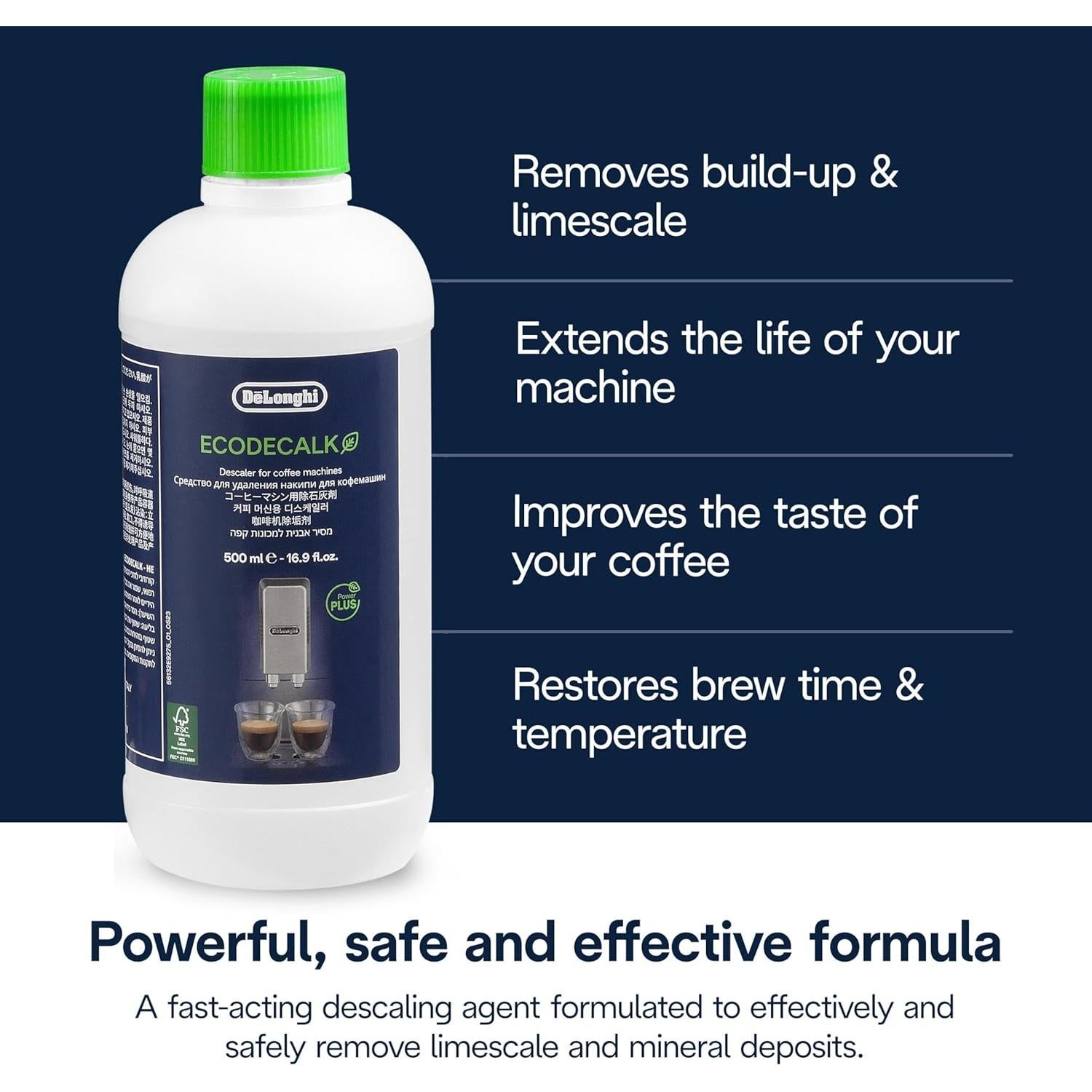 Desincrustante De'Longhi EcoDecalk 500ml para Cafeteras