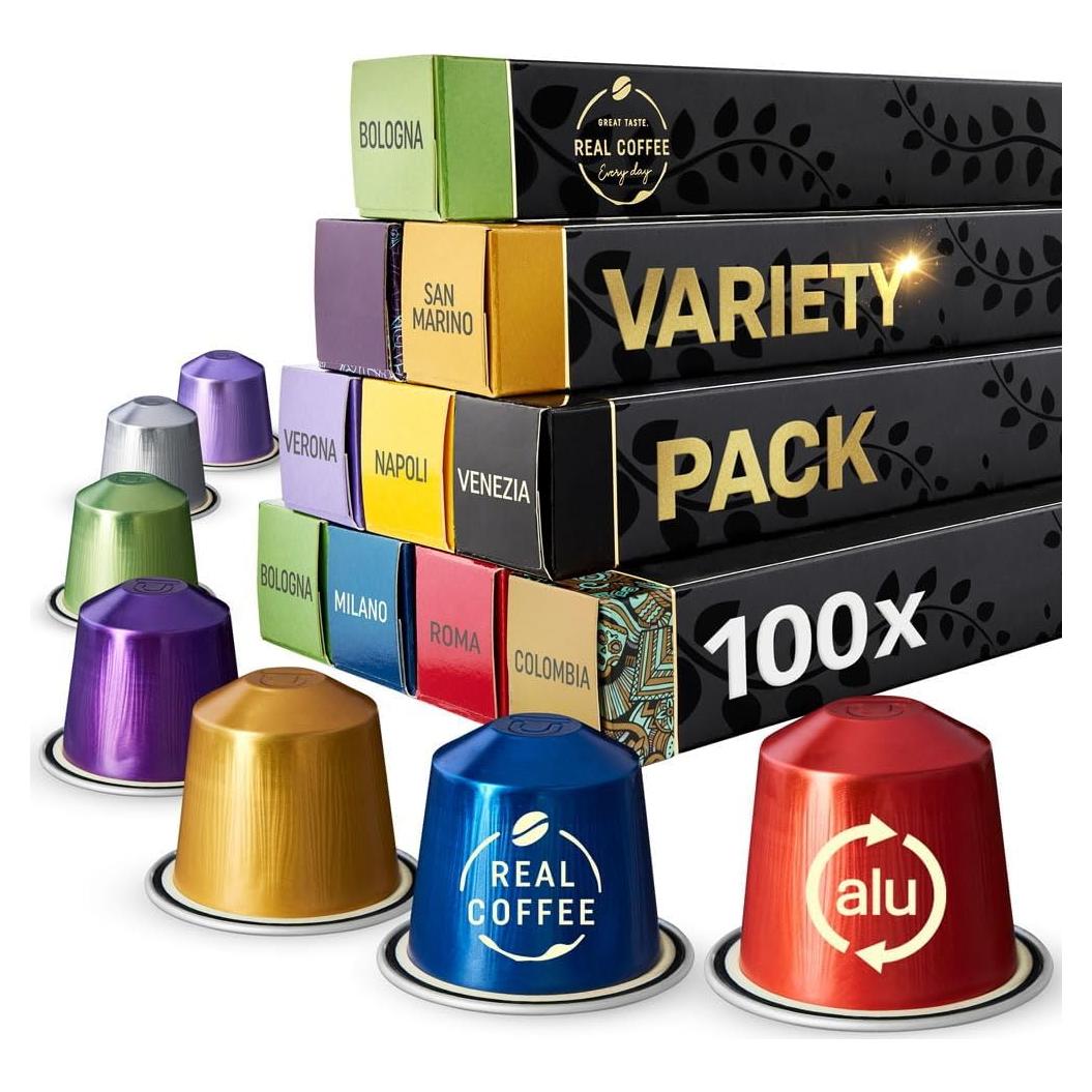 Paquete de 100 Cápsulas de Café Real Coffee Nespresso