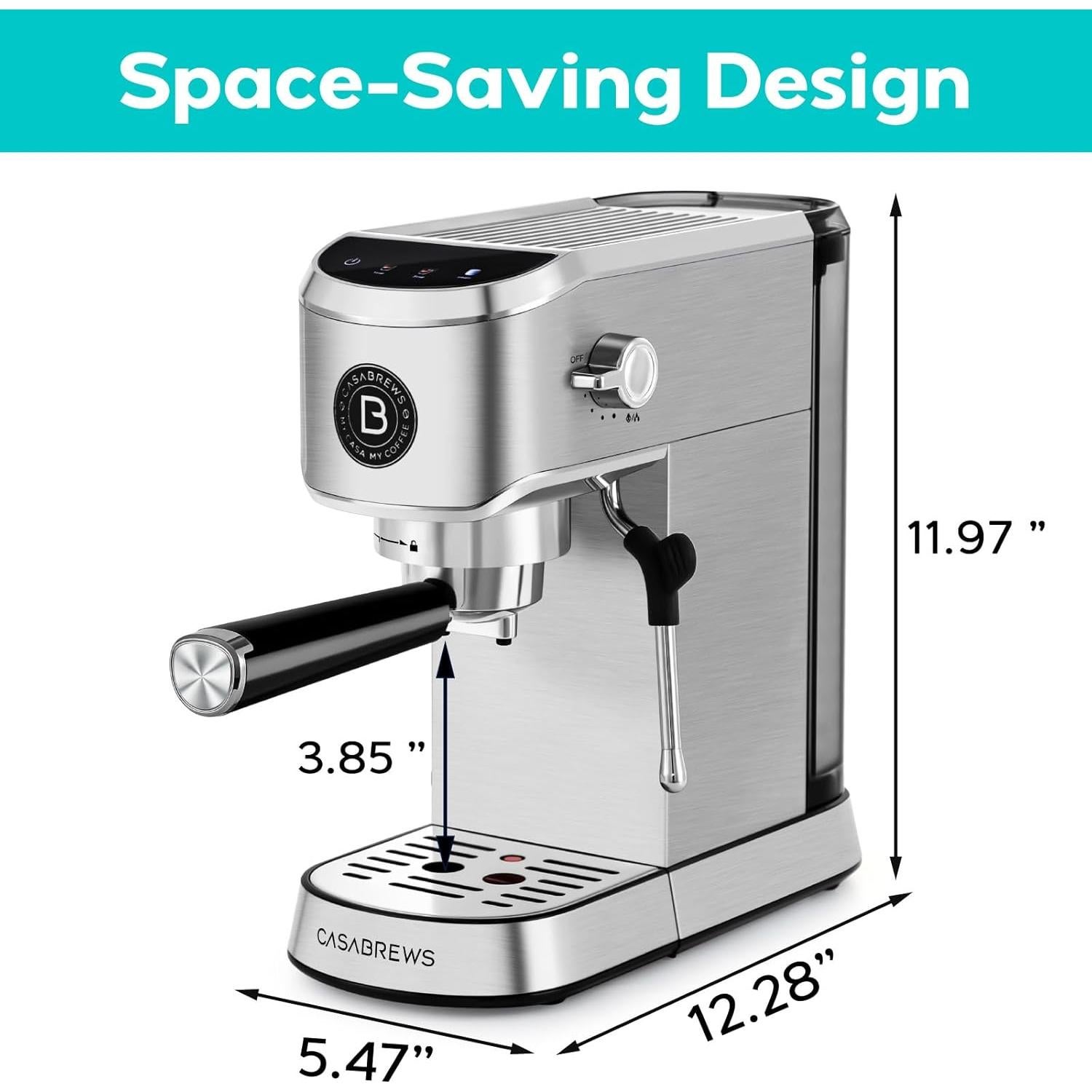 Máquina de Espresso CASABREWS CM5418J 20 Bar Acero Inoxidable