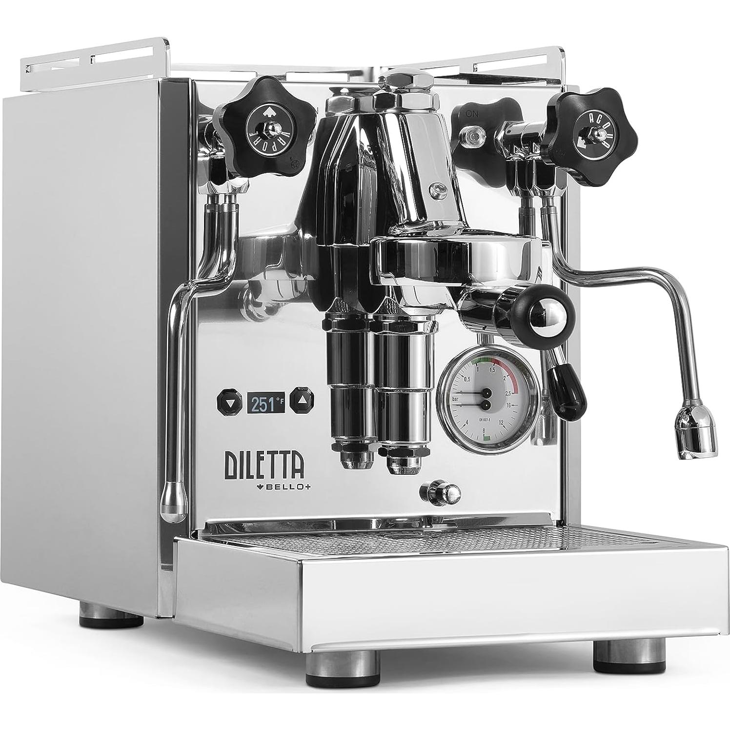 Máquina de Espresso Diletta Bello+ Acero Inoxidable 26.31kg