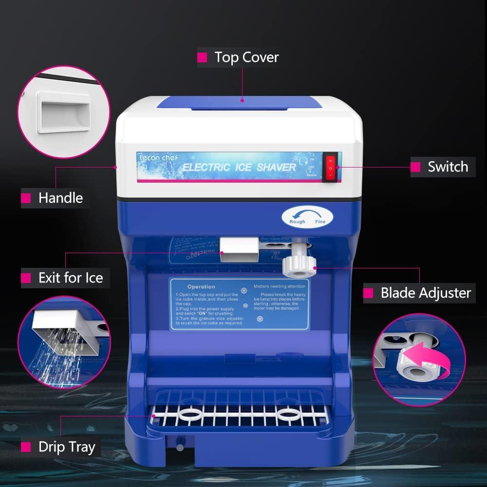Máquina de Hielo Eléctrica Leconchef 120 kg/h Ajustable