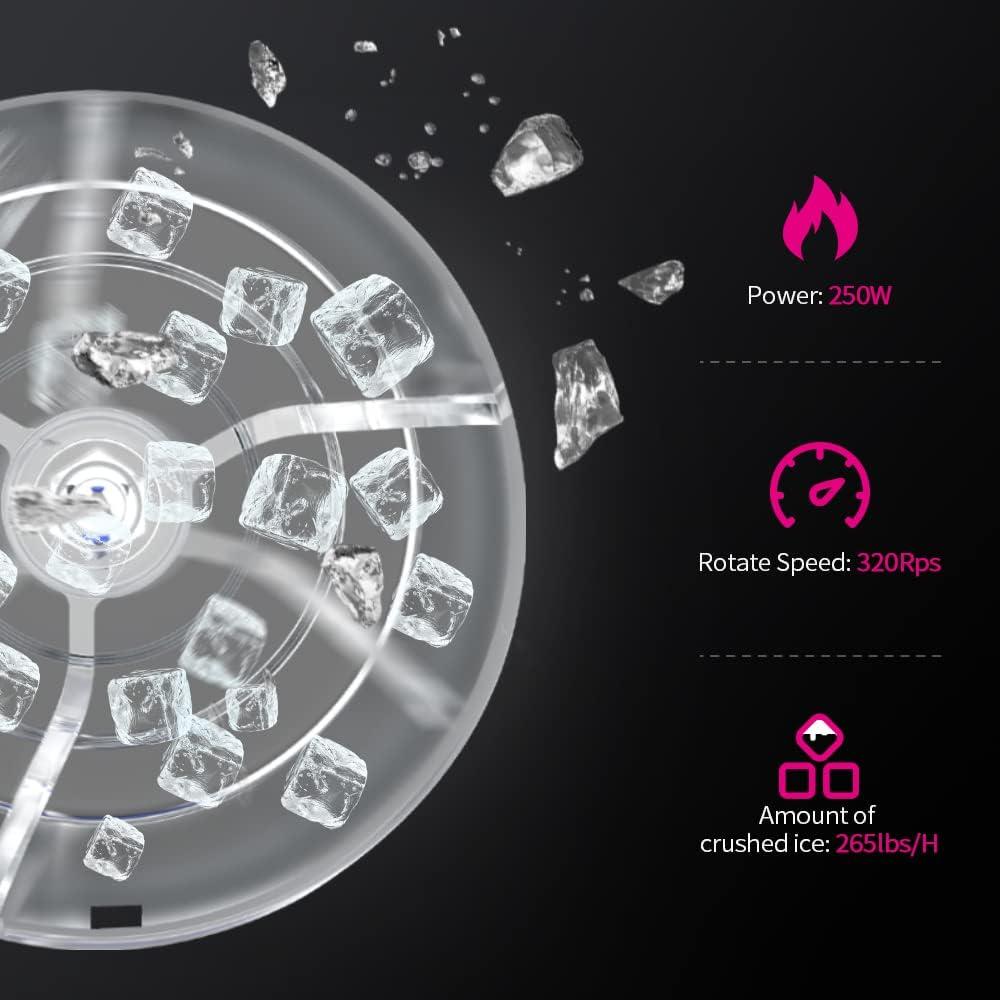 Máquina de Hielo Eléctrica Leconchef 120 kg/h Ajustable