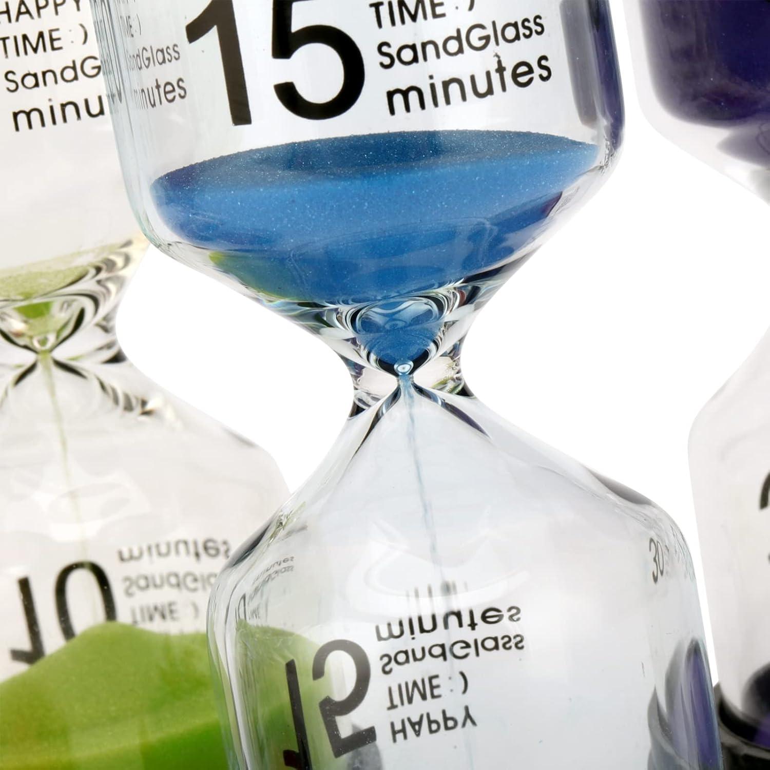 Temporizador de Arena HOZEON 8 Piezas Multicolor 1-60 Min