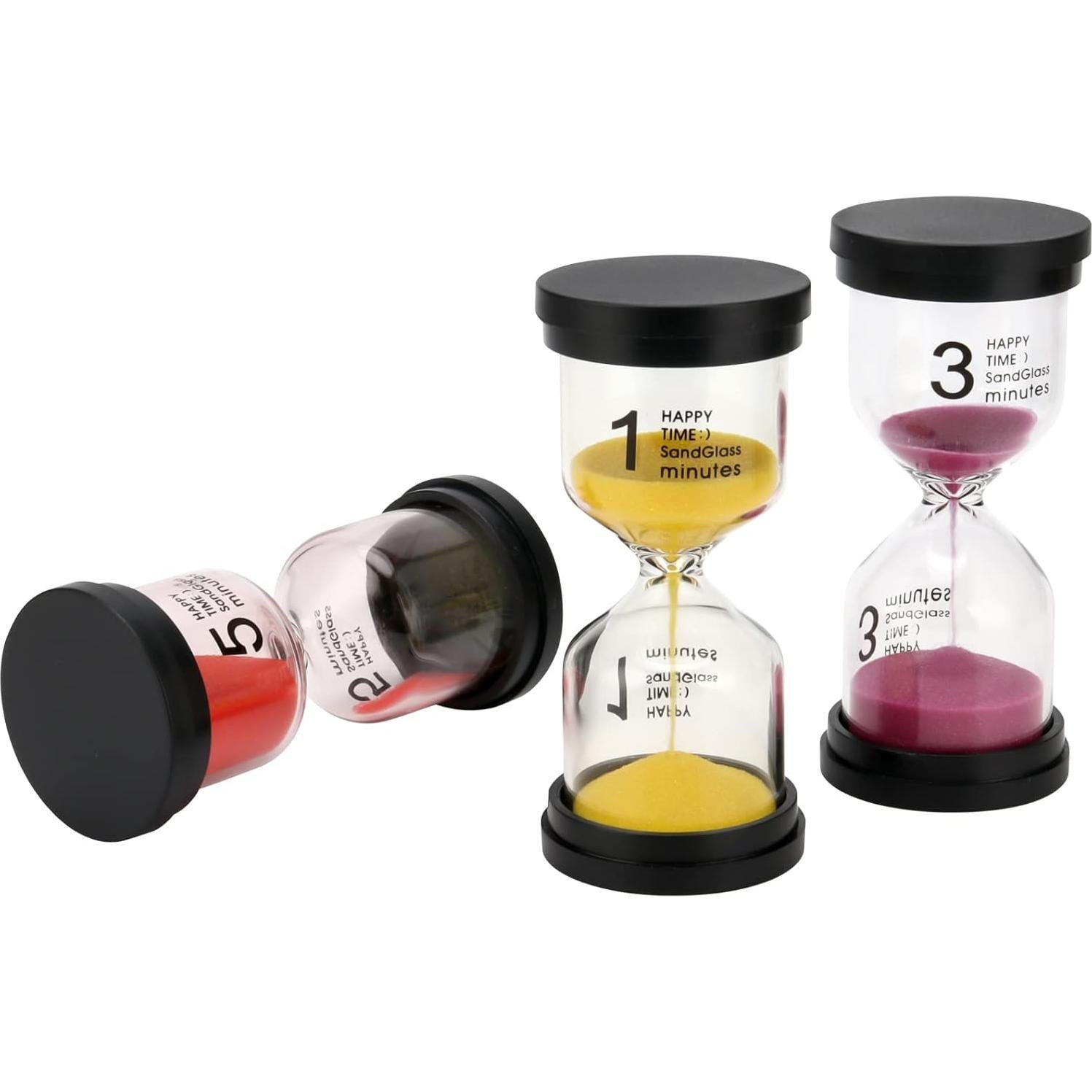 Temporizador de Arena HOZEON 8 Piezas Multicolor 1-60 Min