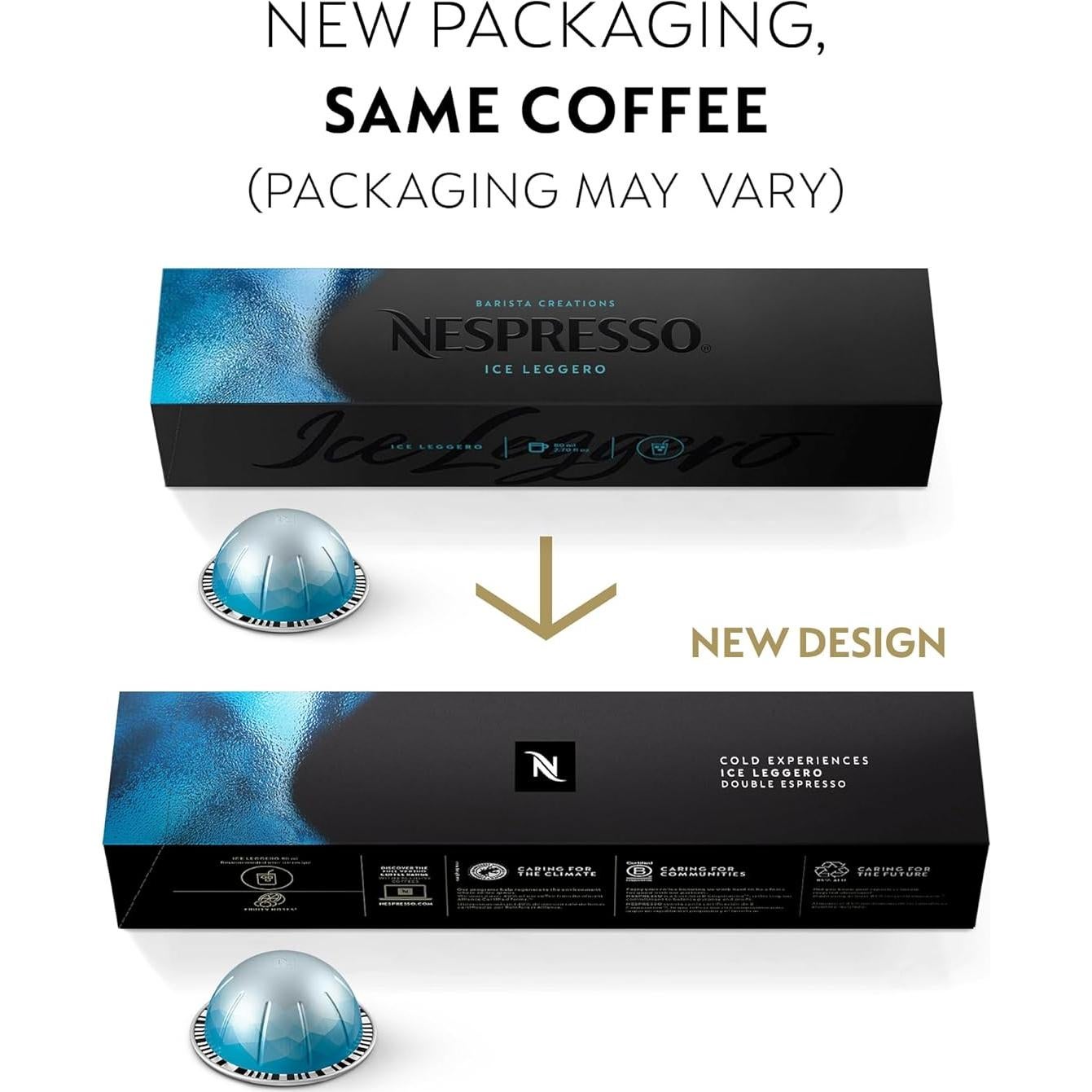 Cápsulas Nespresso Vertuo Ice Leggero 50 Unidades Café