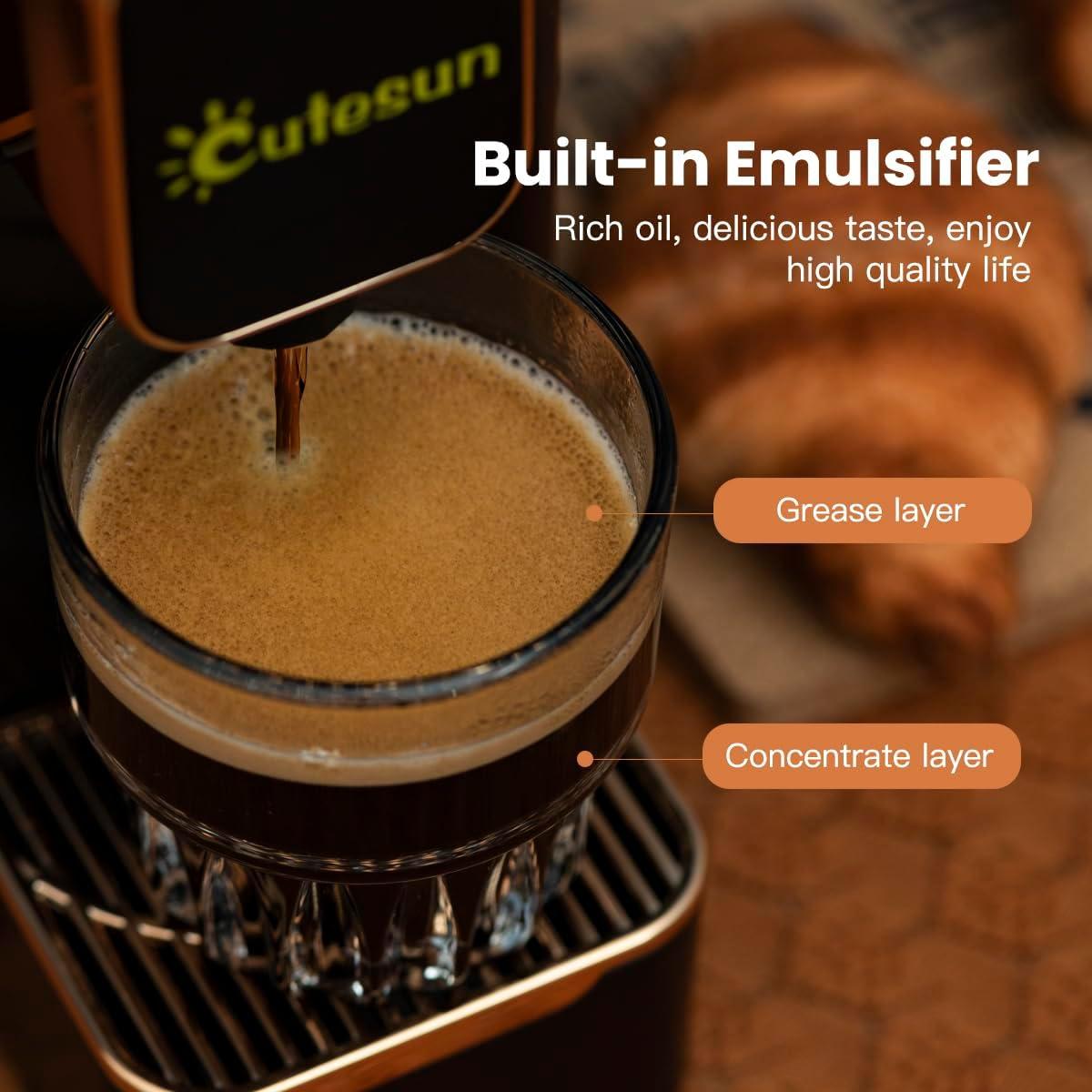 Cafetera Espresso Automática Cutesun Cute-826 Negra 2.72 kg