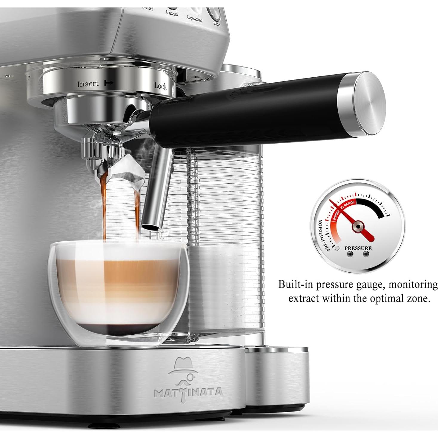 Máquina de café espresso MAttinata I' Alba Pro con espumador automático