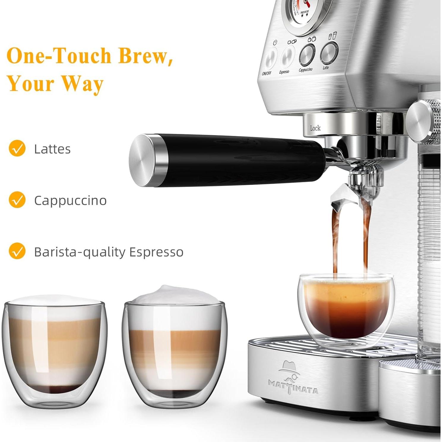 Máquina de café espresso MAttinata I' Alba Pro con espumador automático