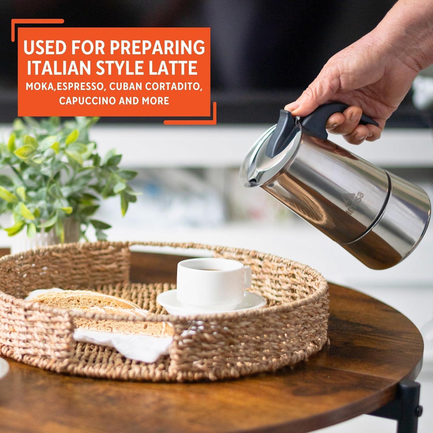 Cafetera Espresso IMUSA de Acero Inoxidable 6 Tazas Plata