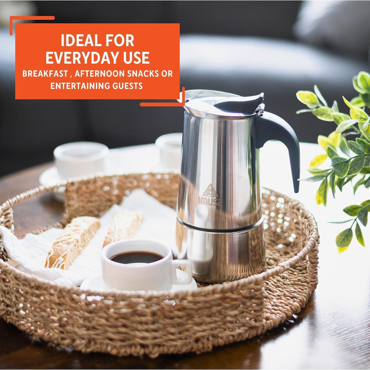 Cafetera Espresso IMUSA de Acero Inoxidable 6 Tazas Plata