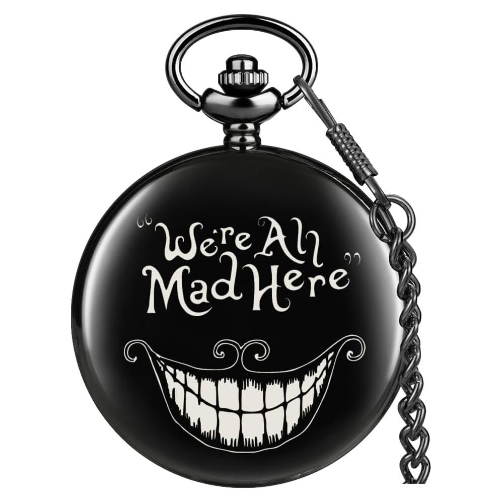 Reloj de bolsillo Alwesam con cadena de 38 cm y números romanos