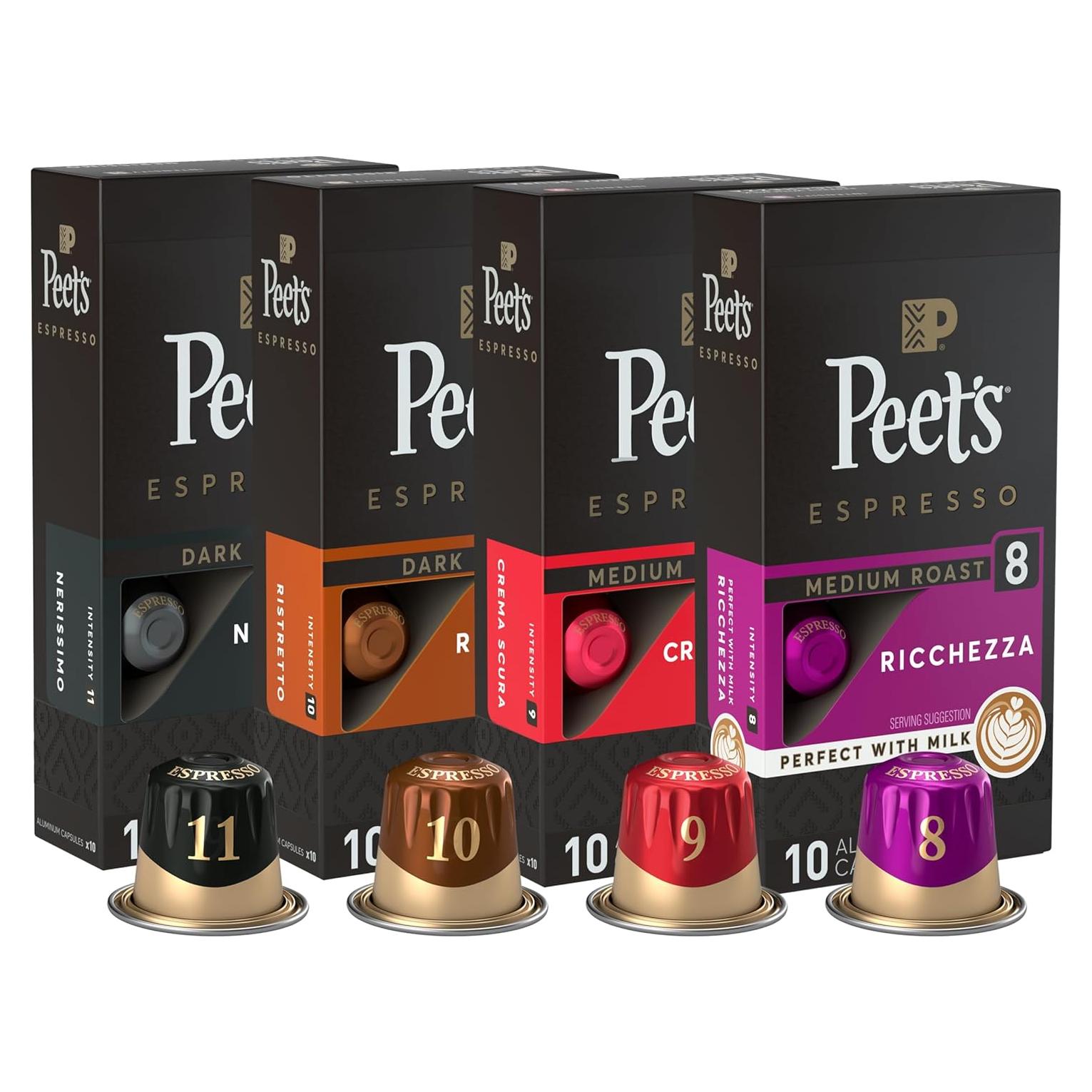 Cápsulas de Espresso Peet's Coffee Variedad 40 Unidades