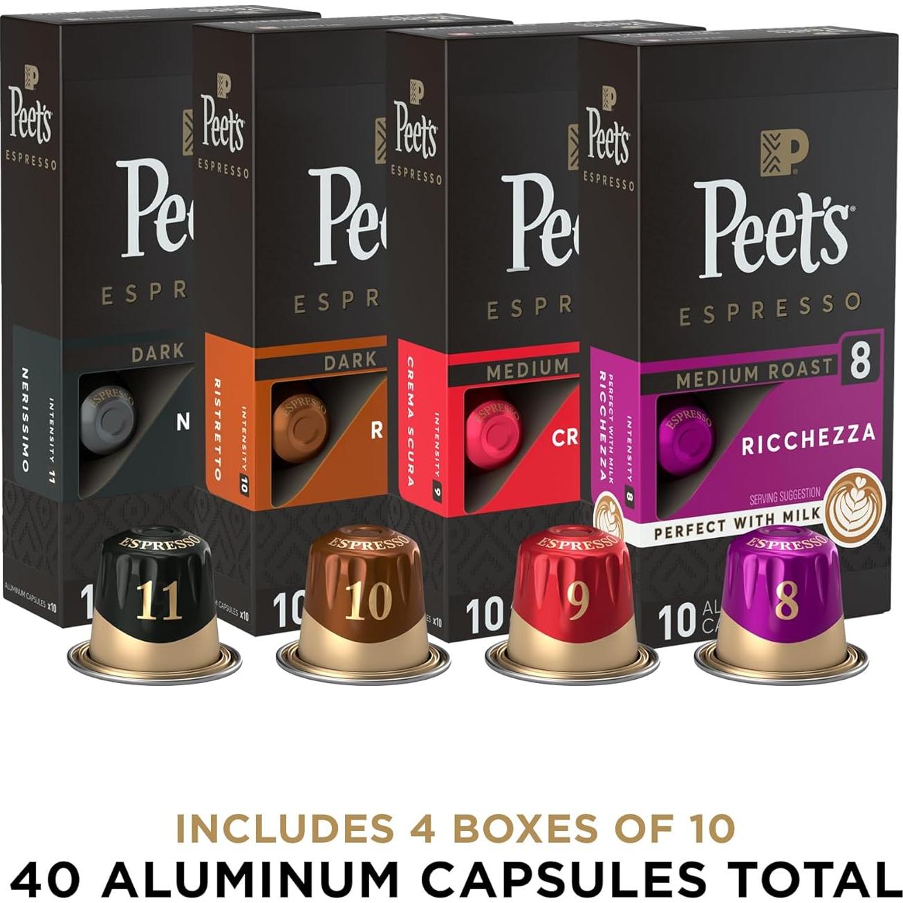 Cápsulas de Espresso Peet's Coffee Variedad 40 Unidades
