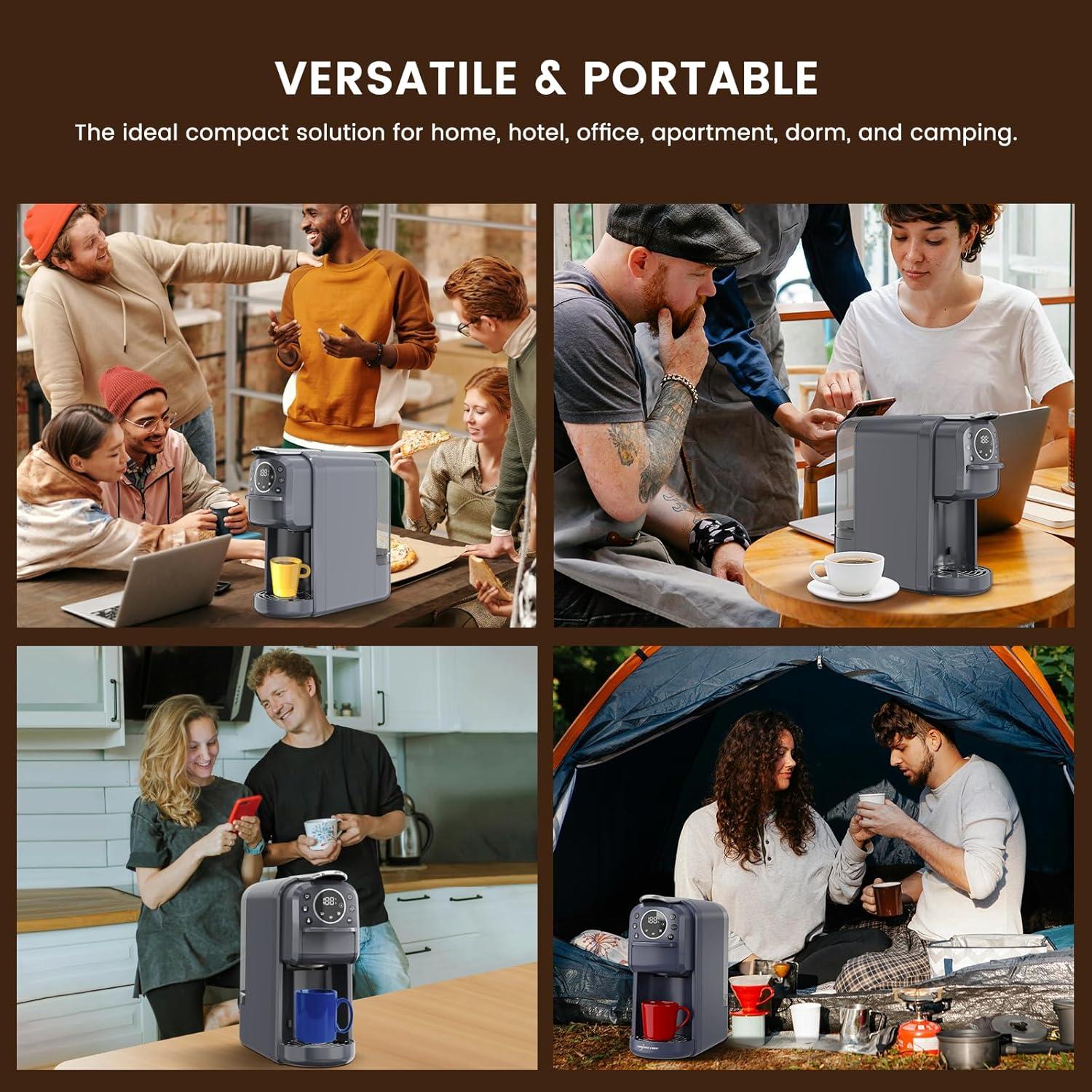 Máquina de Café Espresso 4en1 PURHUGO CHEF CM-C05A 20Bar