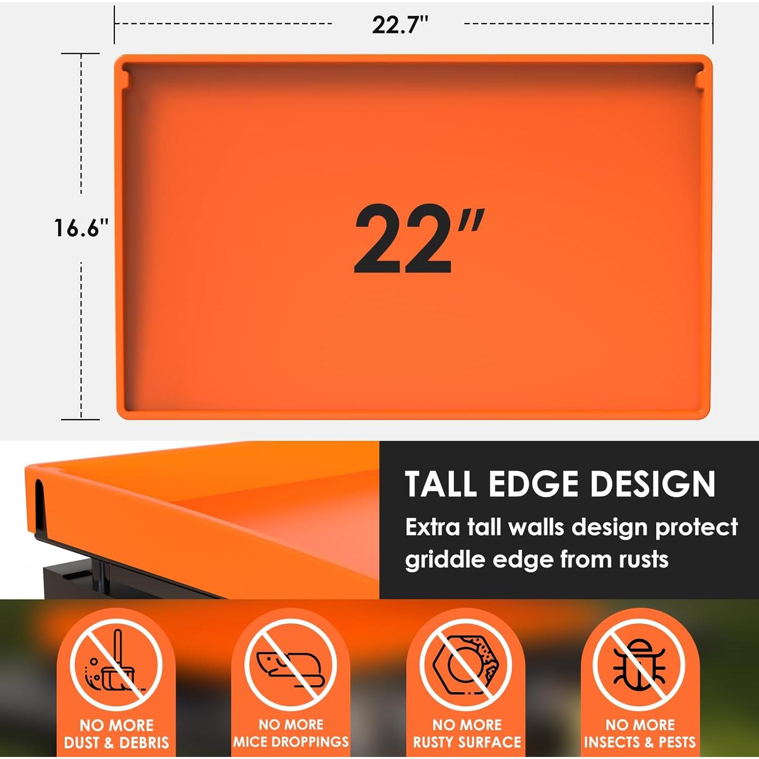 Cubierta de Silicona para Plancha Blackstone 22" Naranja