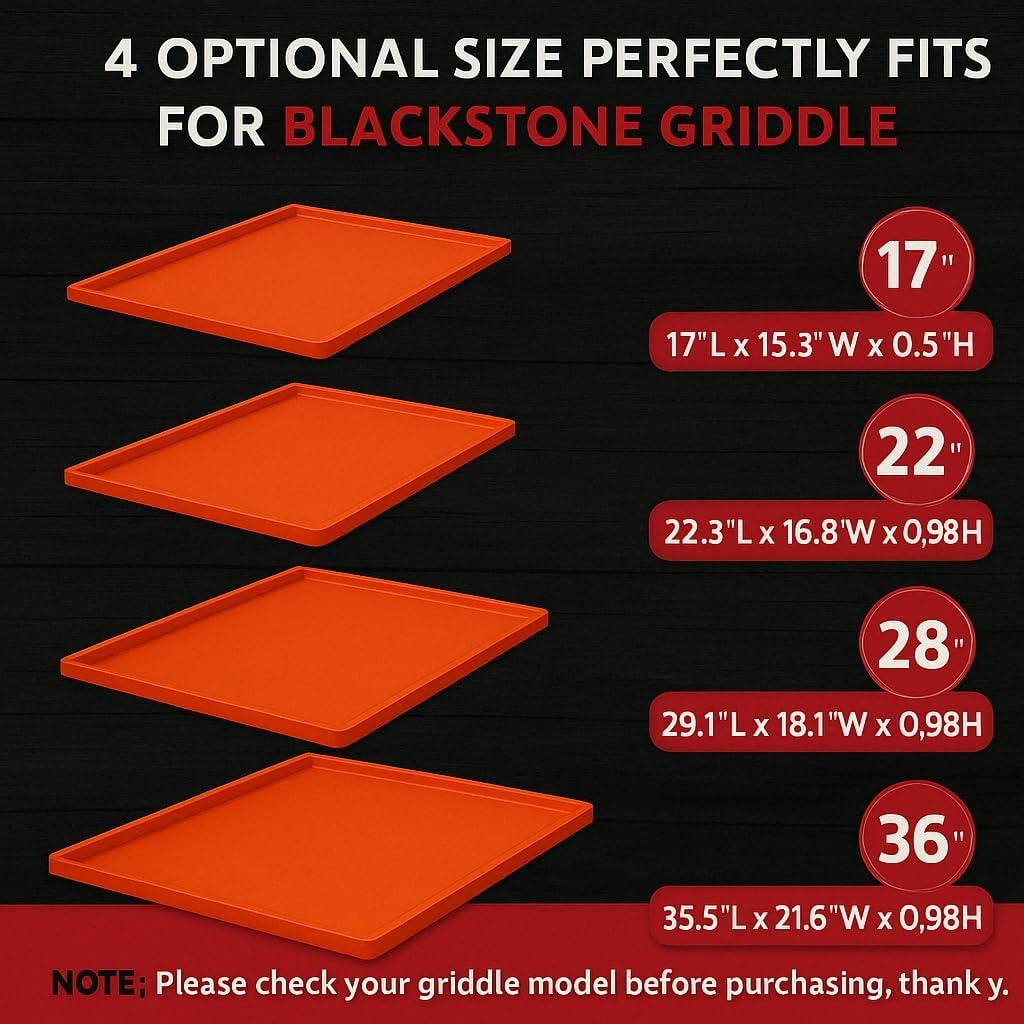 Tapete de Silicona 36" Perfección en la Cocina Naranja