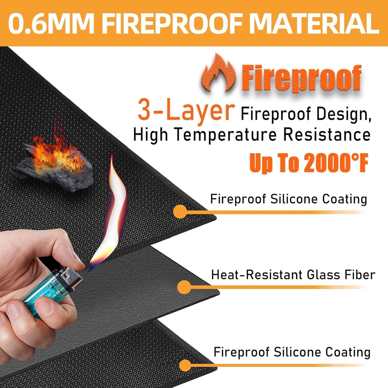 Alfombrilla para Parrilla TOHONFOO 70x48cm Resistente al Calor