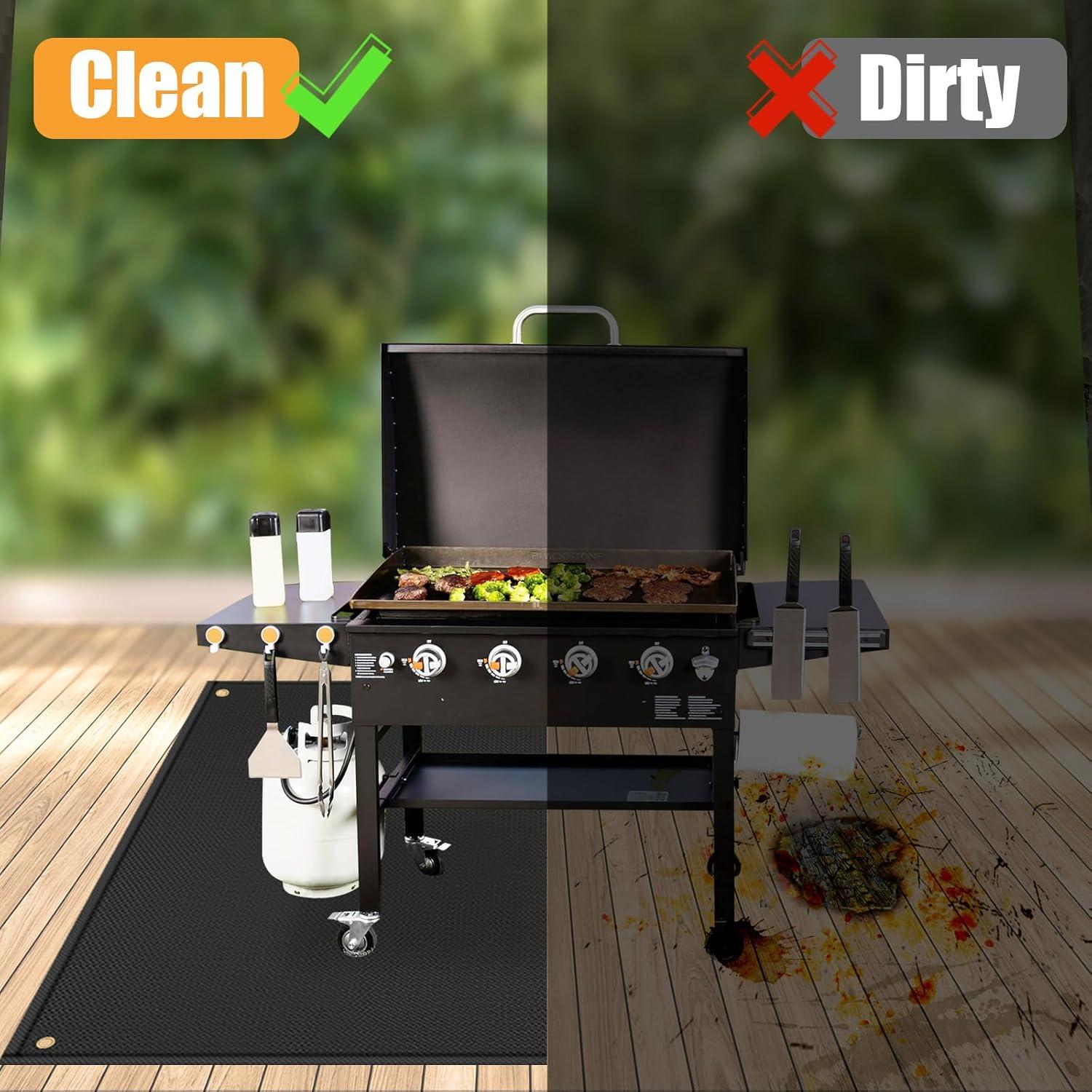 Alfombrilla para Parrilla TOHONFOO 70x48cm Resistente al Calor