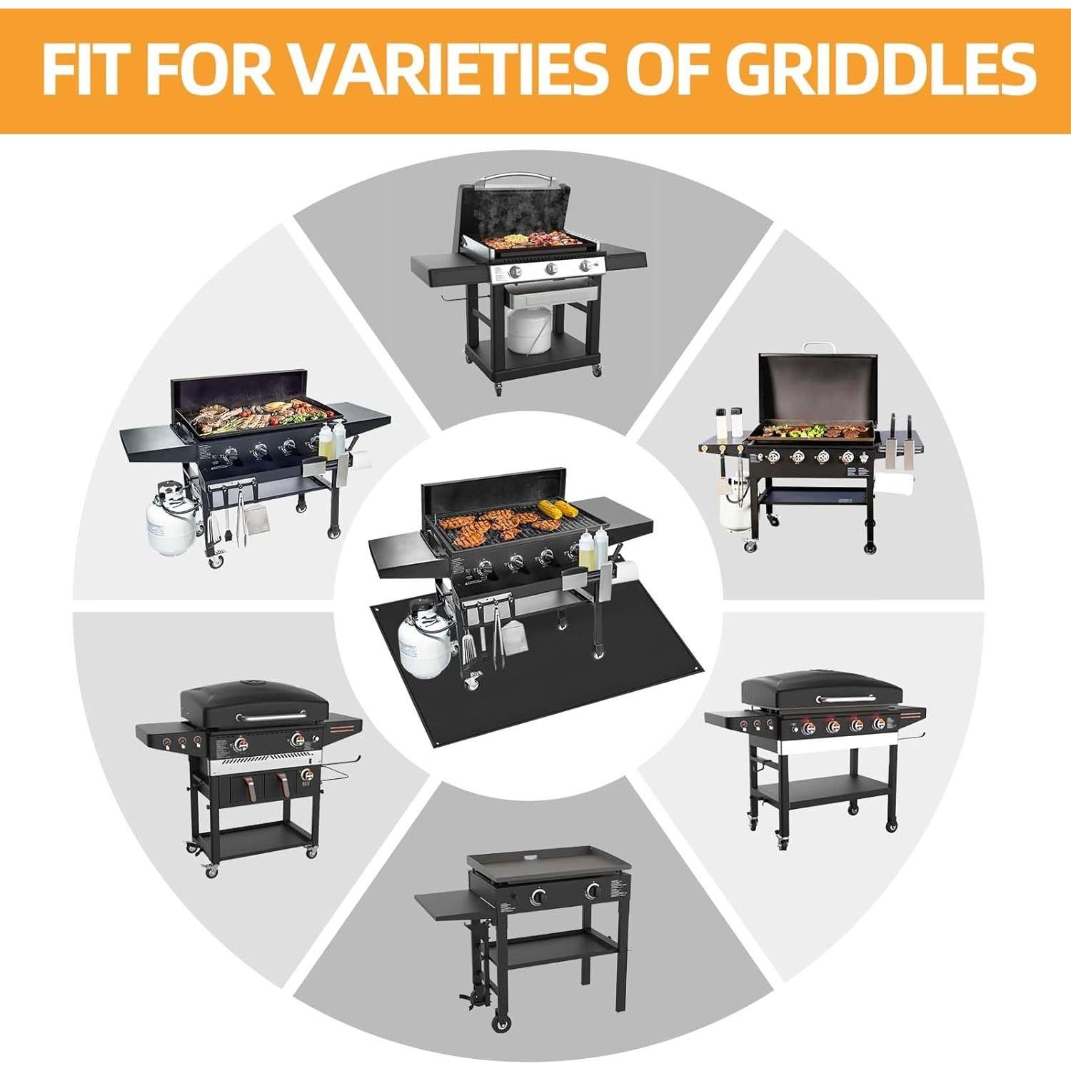 Alfombrilla para Parrilla TOHONFOO 70x48cm Resistente al Calor