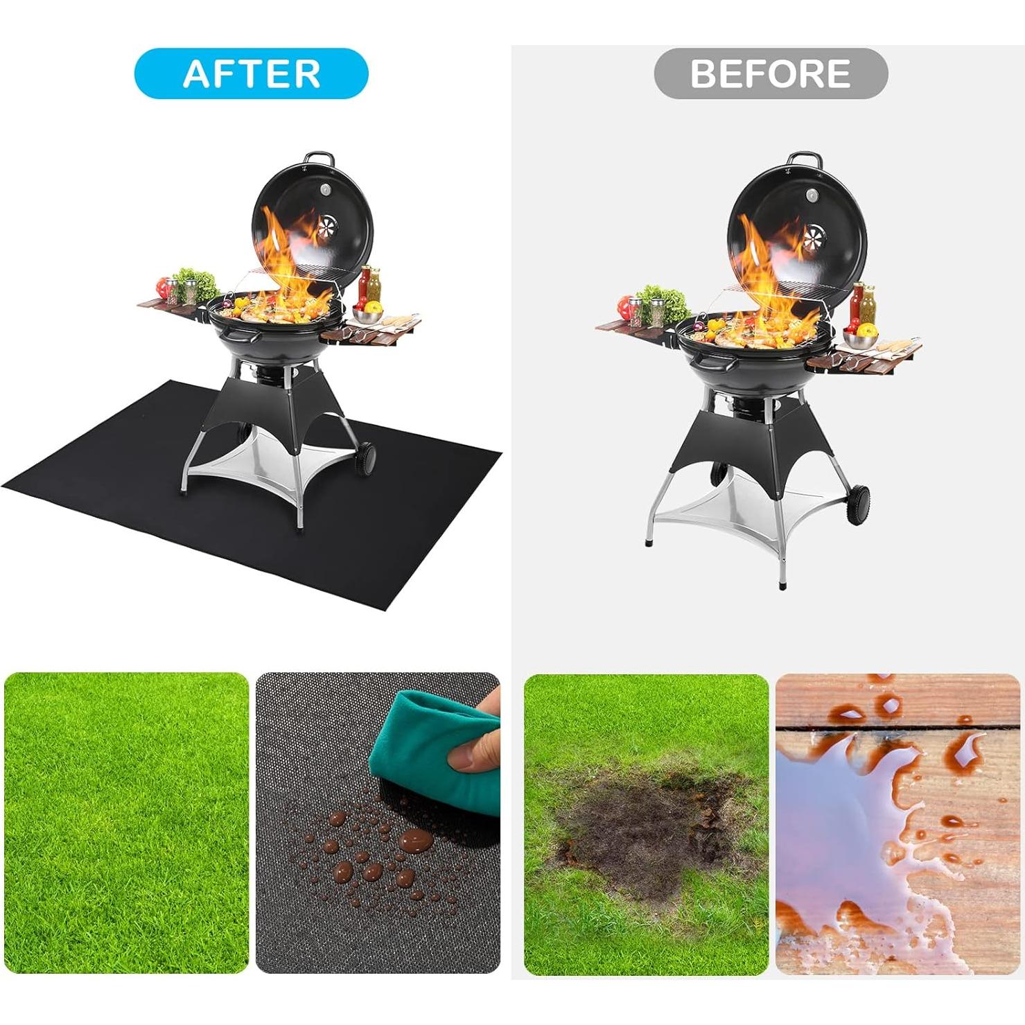 Alfombrilla para Parrilla Cvtayn 121,9x76,2 cm Resistente al Fuego