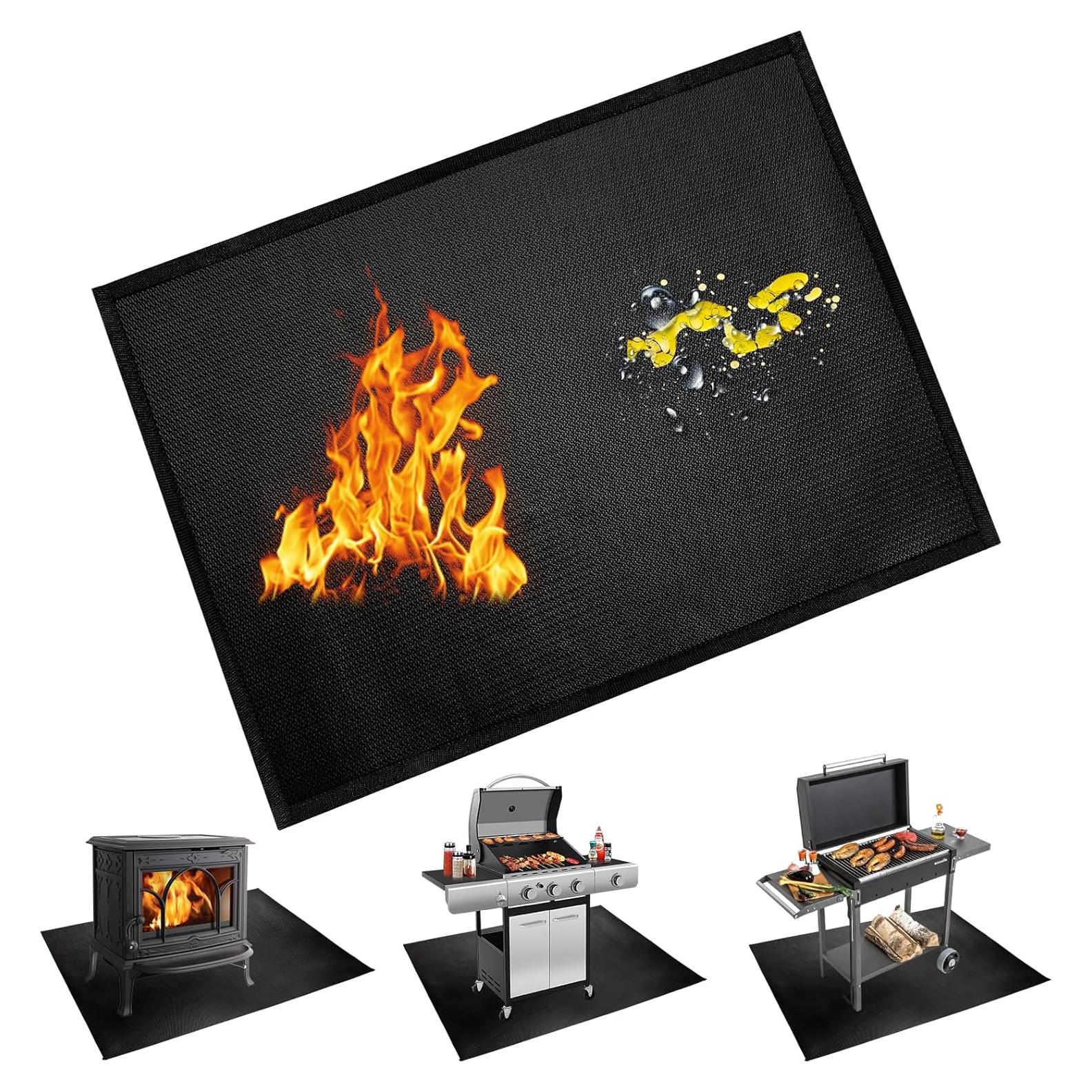 Mat de Parrilla Reutilizable BAKEWAY 91x122 cm Resistente al Fuego