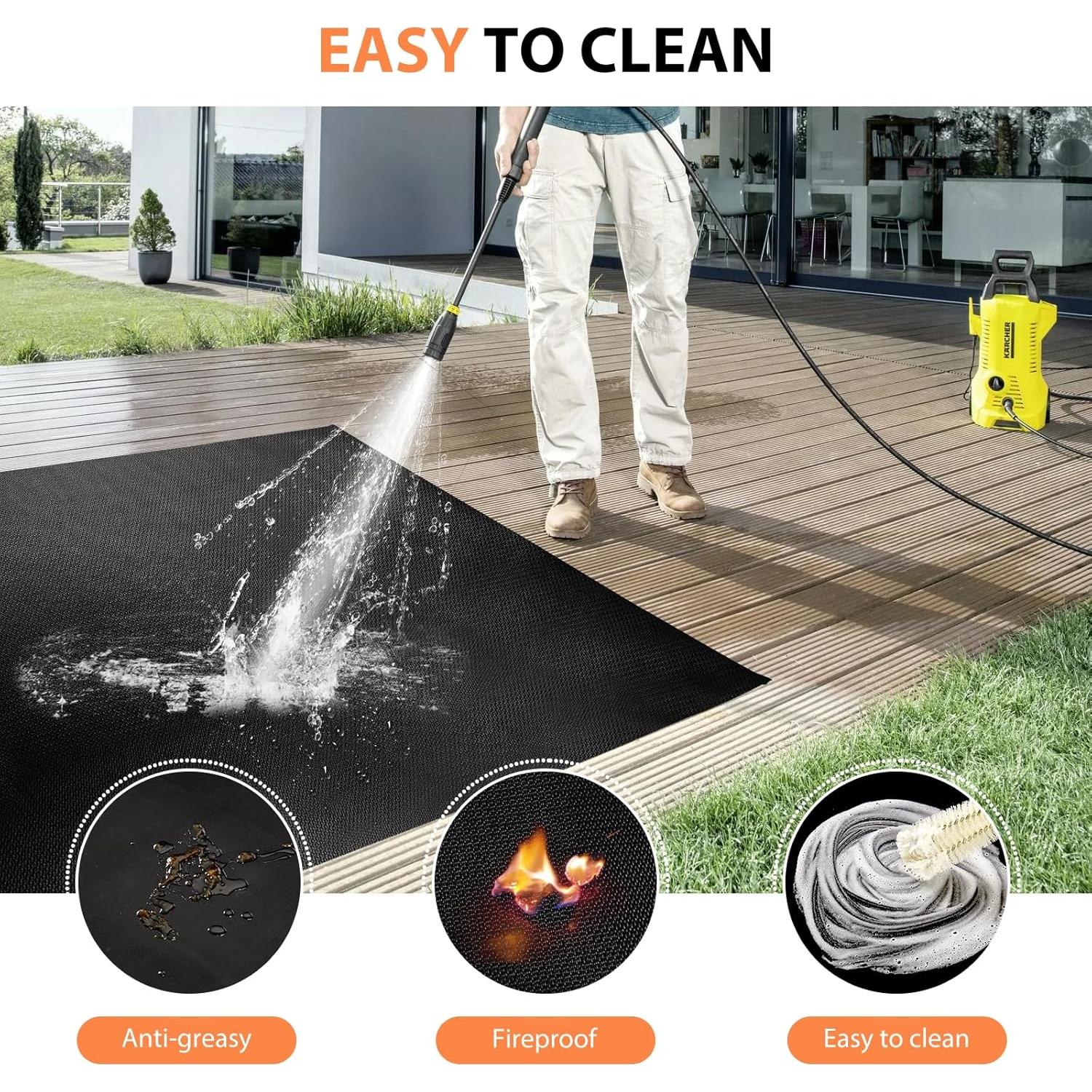 Mat de Parrilla Reutilizable BAKEWAY 91x122 cm Resistente al Fuego