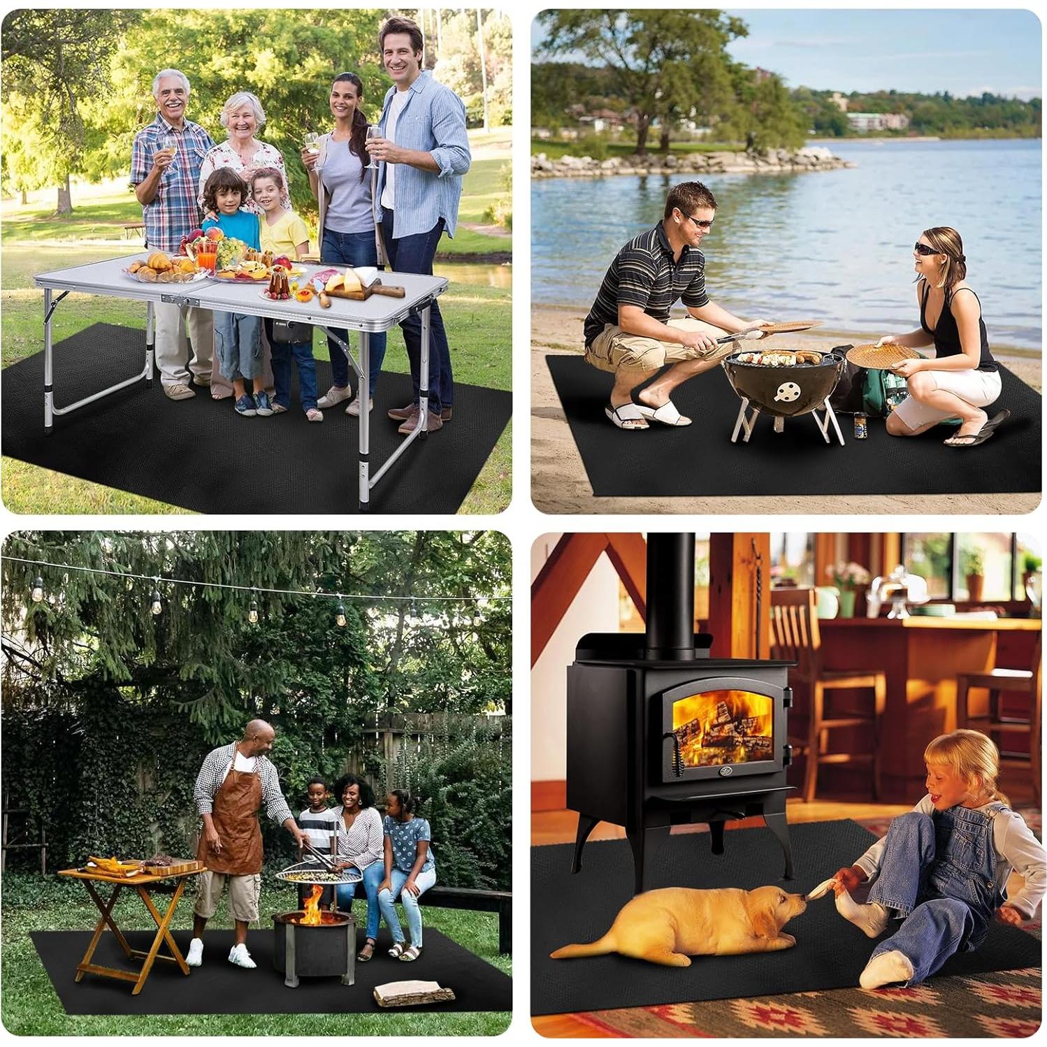 Mat de Parrilla Reutilizable BAKEWAY 91x122 cm Resistente al Fuego