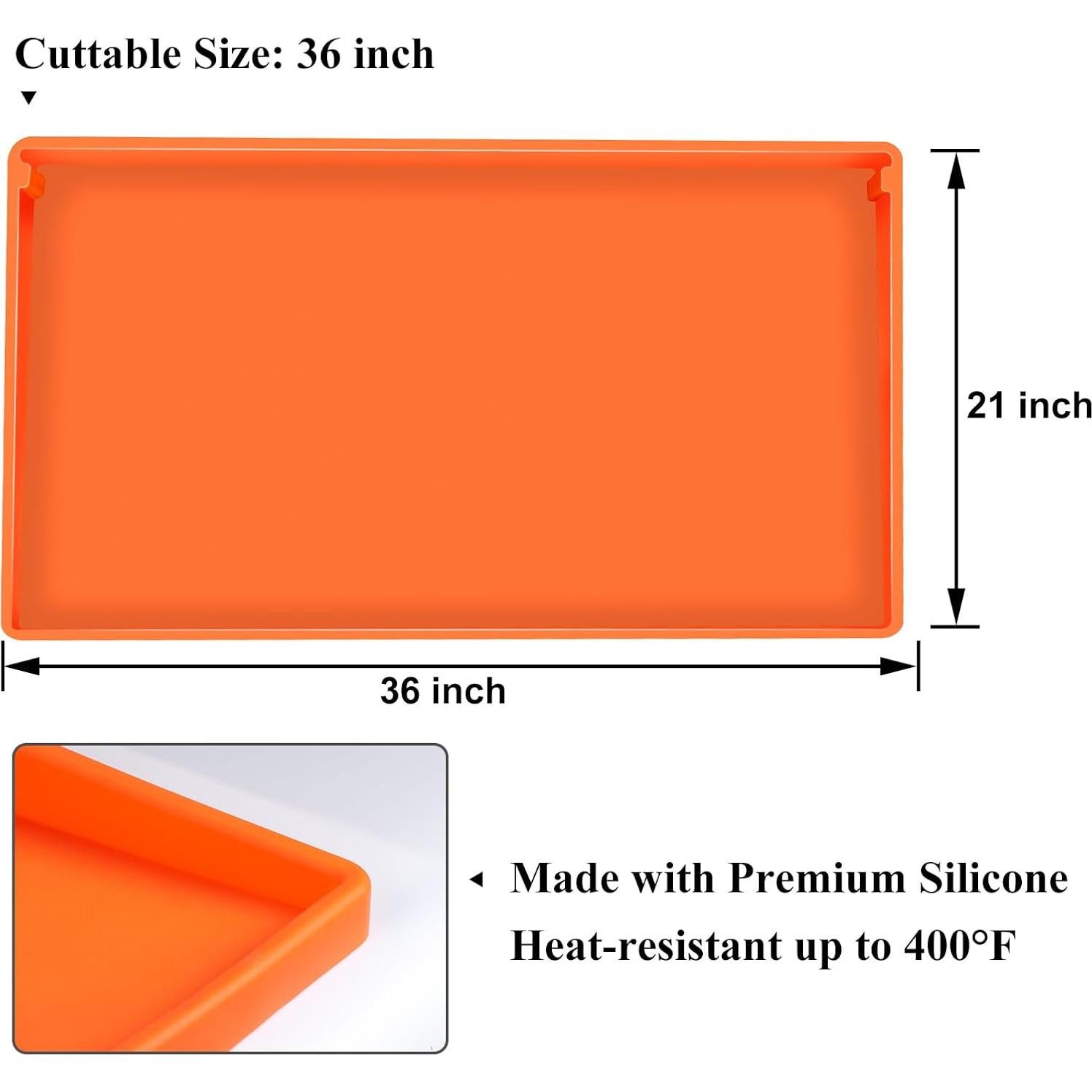 Alfombrilla de Silicona HONSREO 91,44 cm Naranja para Plancha
