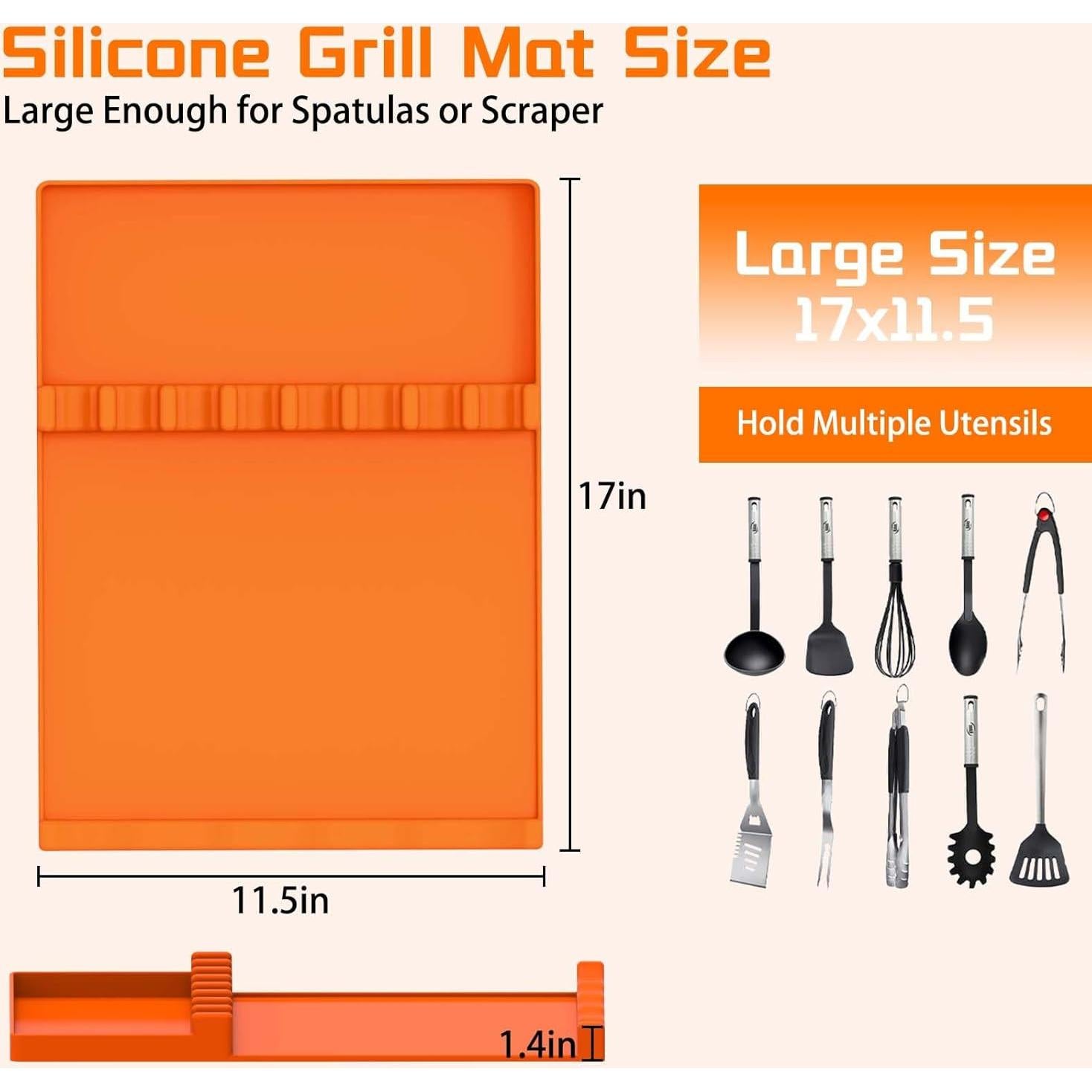 Alfombrilla de Silicona para Parrilla Blackstone 43x29 cm