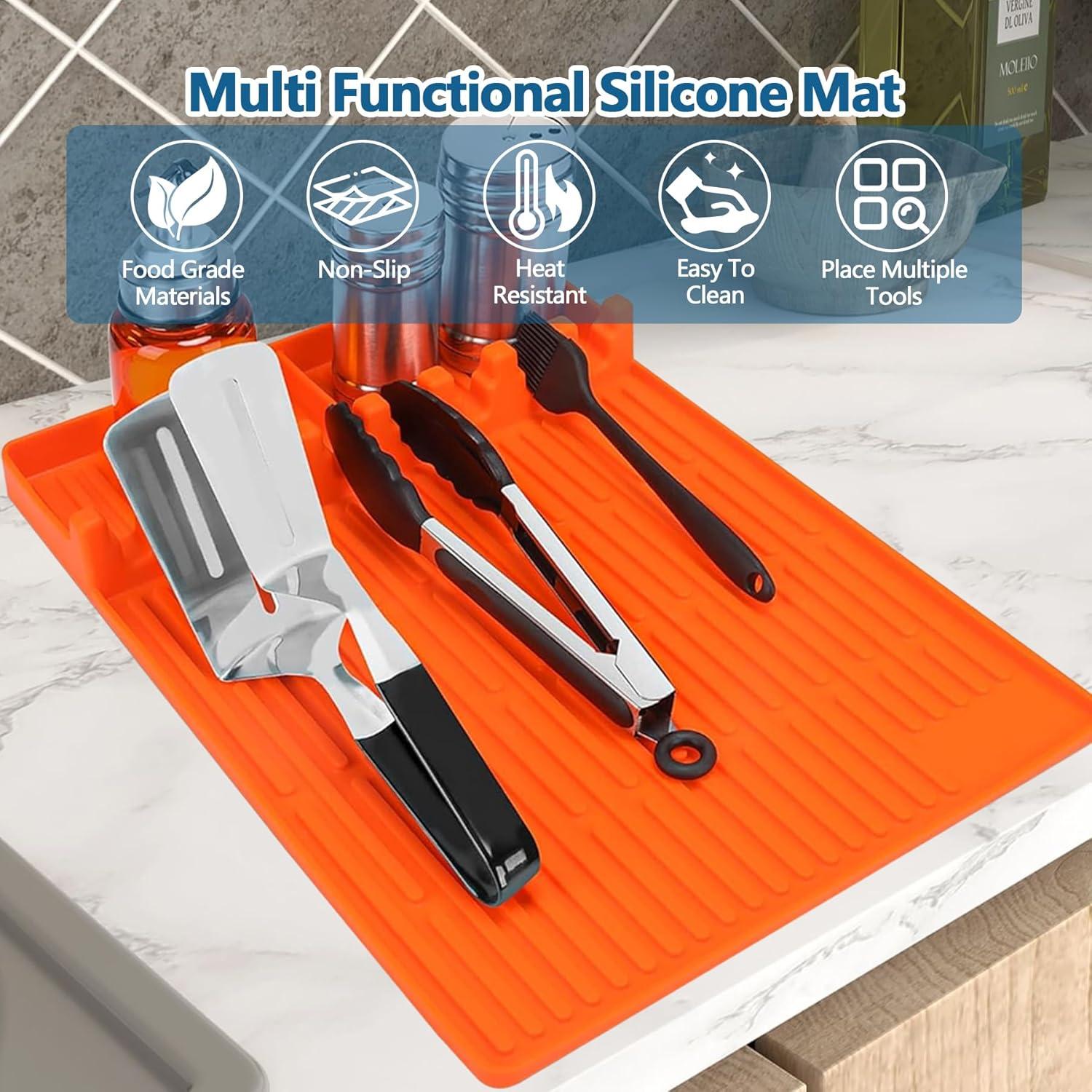 Alfombrilla de Silicona MAXTBEE para Parrilla BBQ 40x29 cm