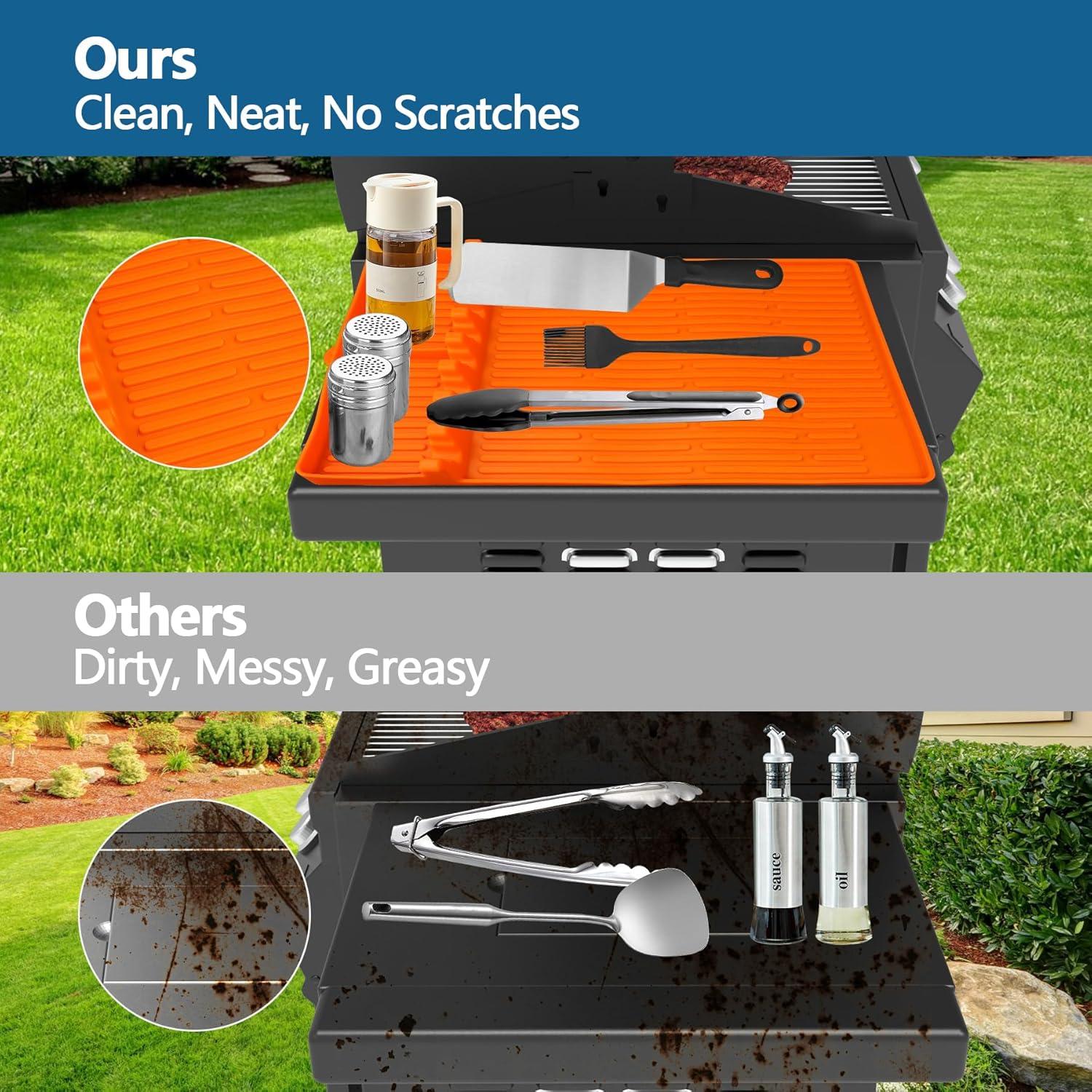 Alfombrilla de Silicona MAXTBEE para Parrilla BBQ 40x29 cm