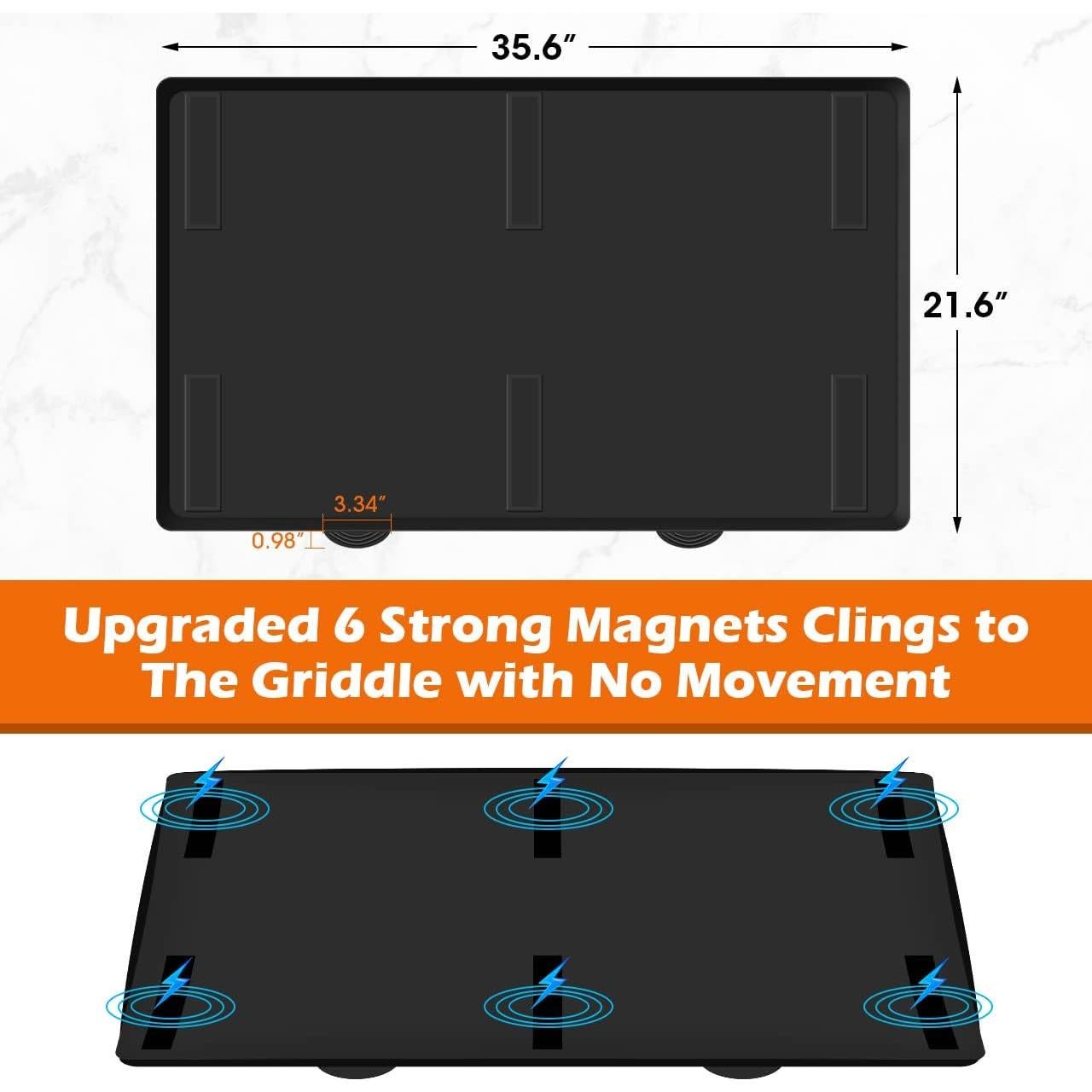 Tapete de Silicona 36" Hydream para Plancha Blackstone - Negro