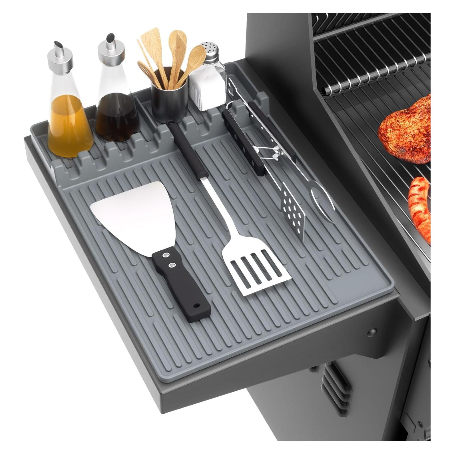 Alfombrilla de Silicona Snuggery 40,64x29,21 cm BBQ Gris