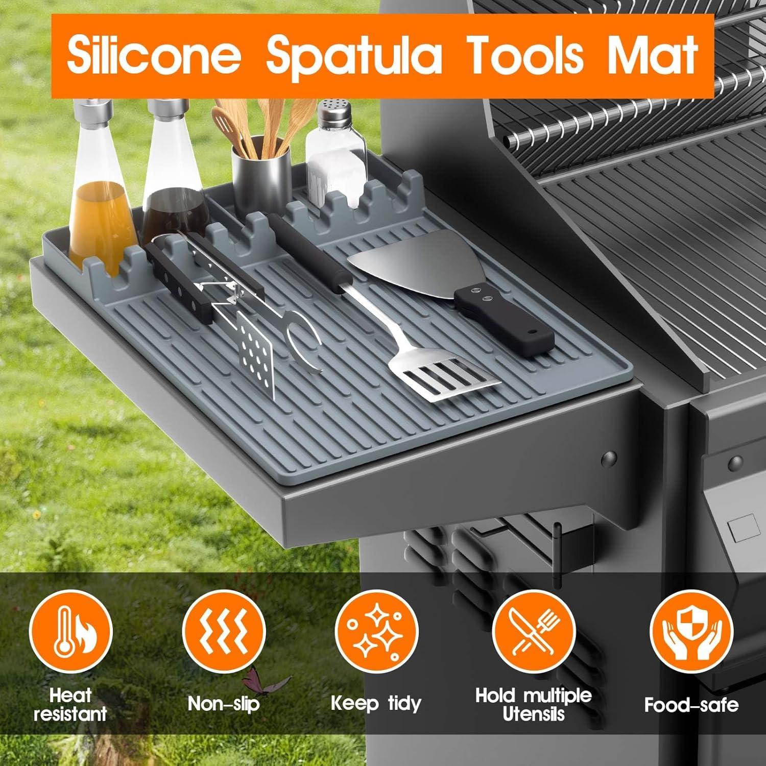 Alfombrilla de Silicona Snuggery 40,64x29,21 cm BBQ Gris