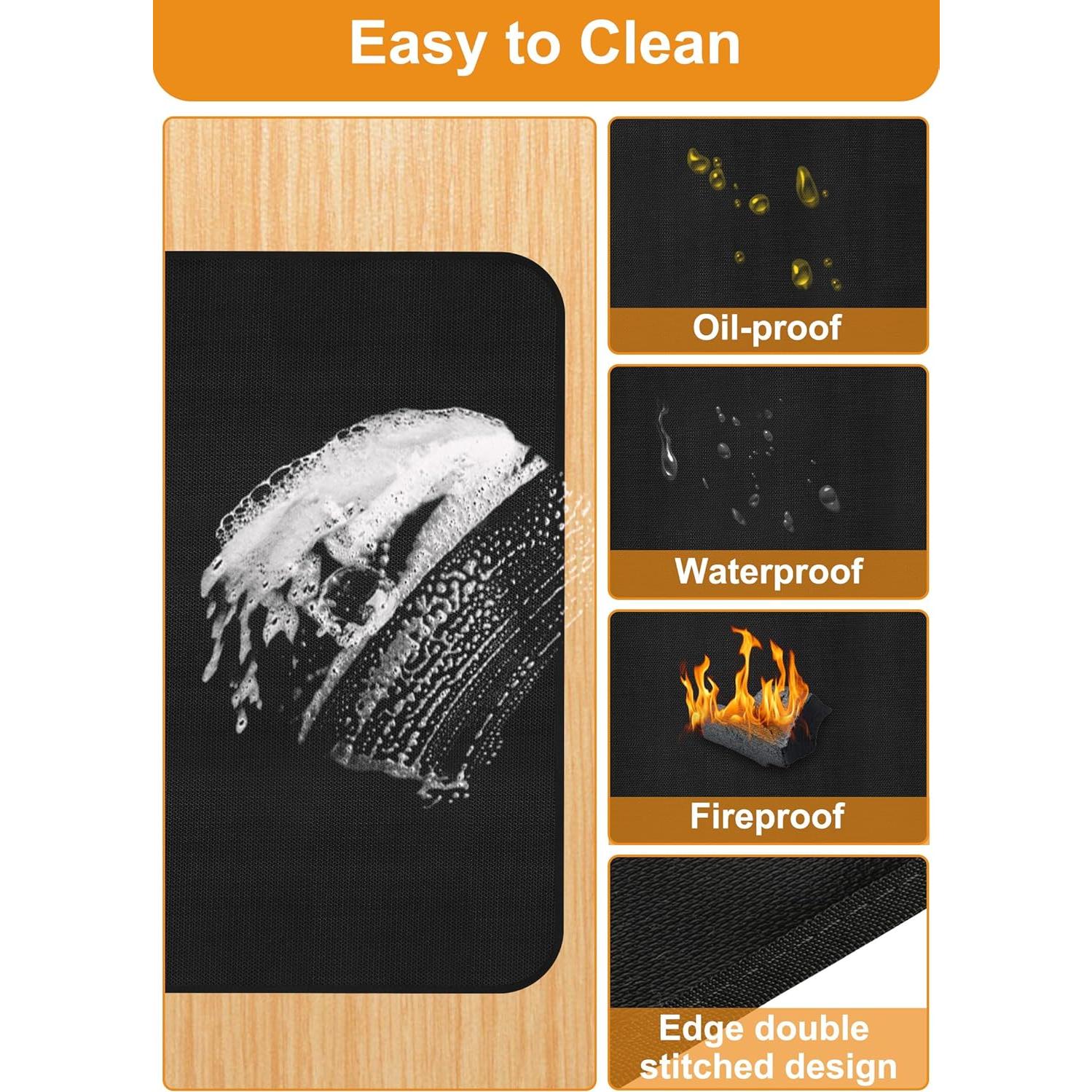 Mat de Grill LXLZSH 60x78 cm Resistente al Calor y Agua