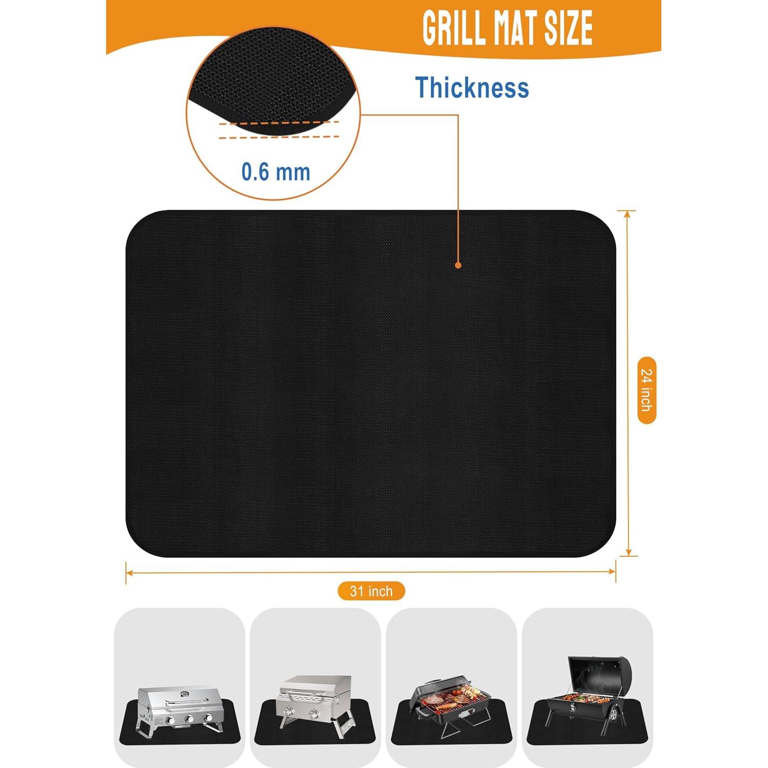 Mat de Grill LXLZSH 60x78 cm Resistente al Calor y Agua