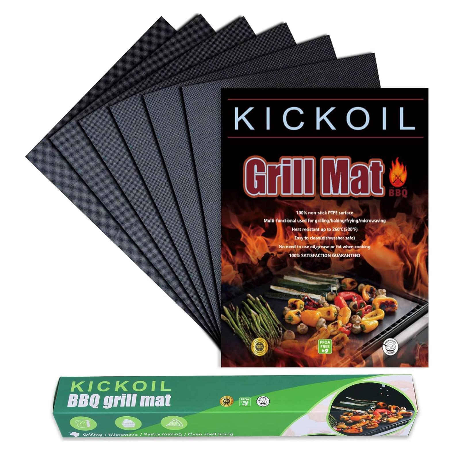 Mats de Parrilla KICKOIL Set de 6 Antiadherentes 40x33cm