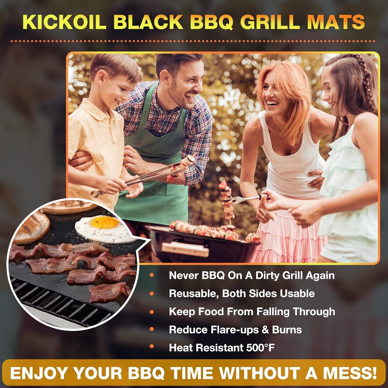 Mats de Parrilla KICKOIL Set de 6 Antiadherentes 40x33cm