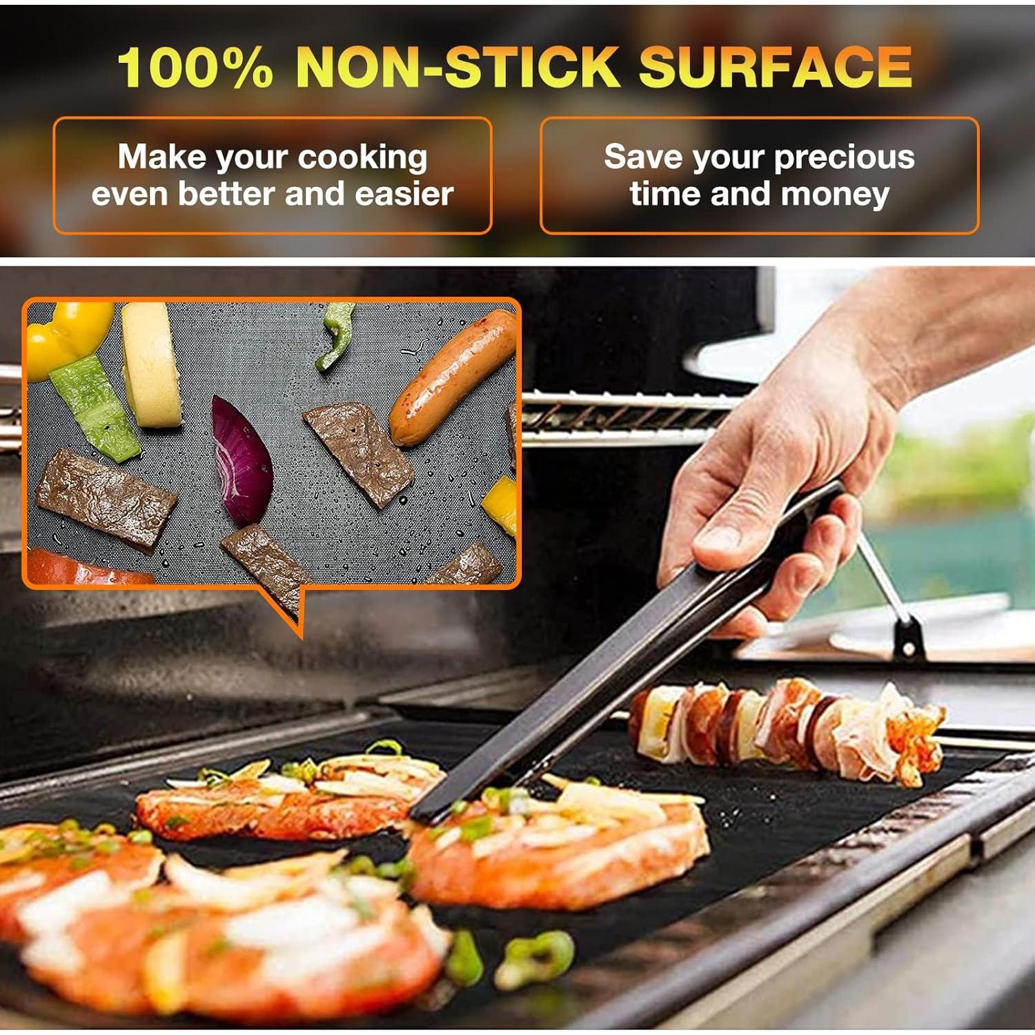 Mats de Parrilla KICKOIL Set de 6 Antiadherentes 40x33cm