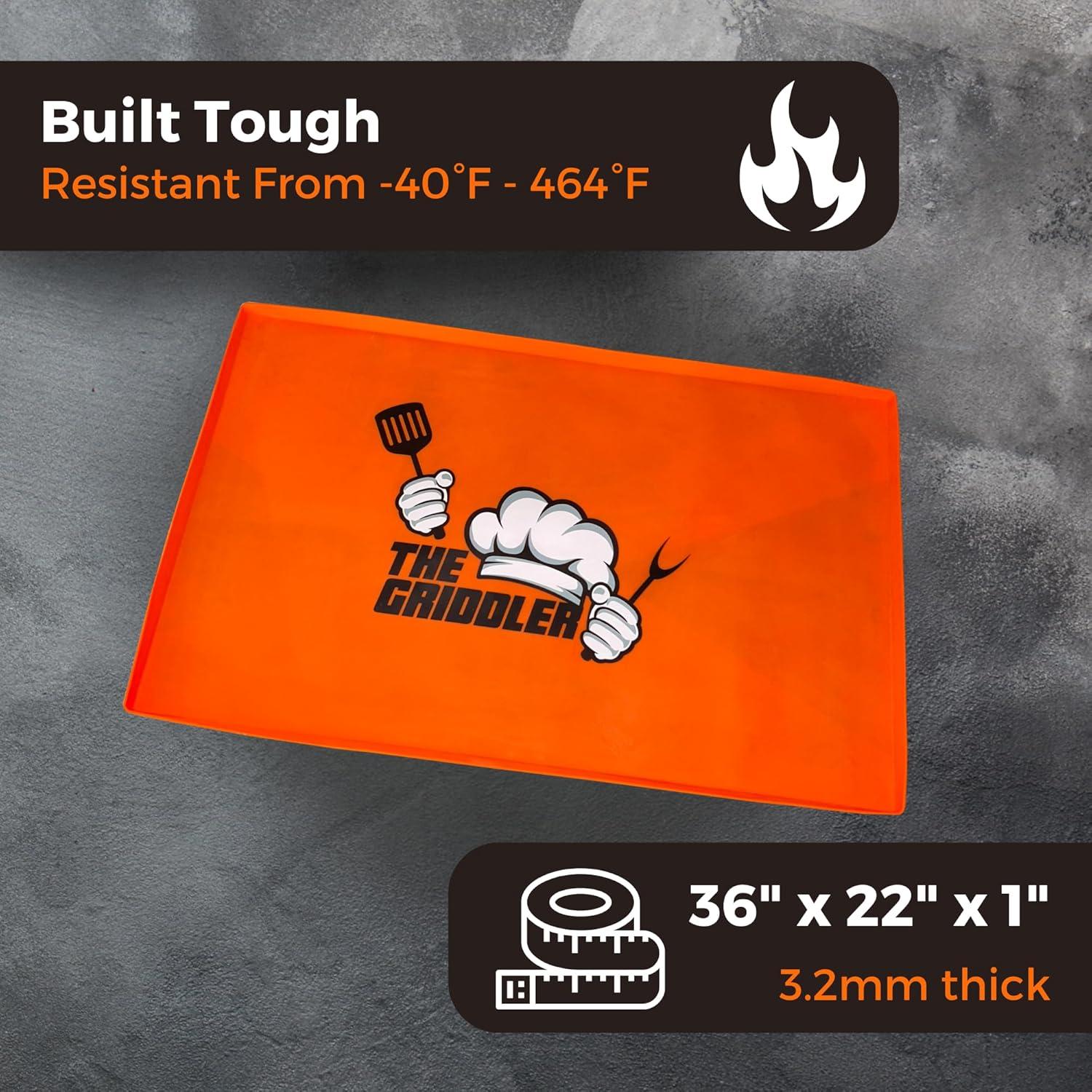 Alfombrilla de Silicona The Griddler 36" Universal Naranja