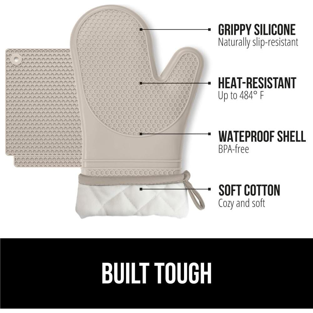 Juego de Manoplas y Trivets Gorilla Grip 4 Piezas Almendra