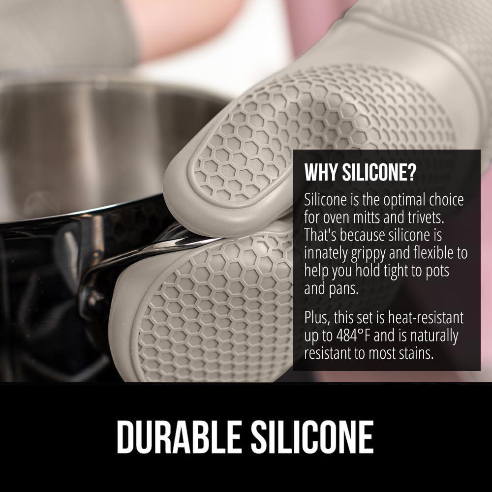 Juego de Manoplas y Trivets Gorilla Grip 4 Piezas Almendra