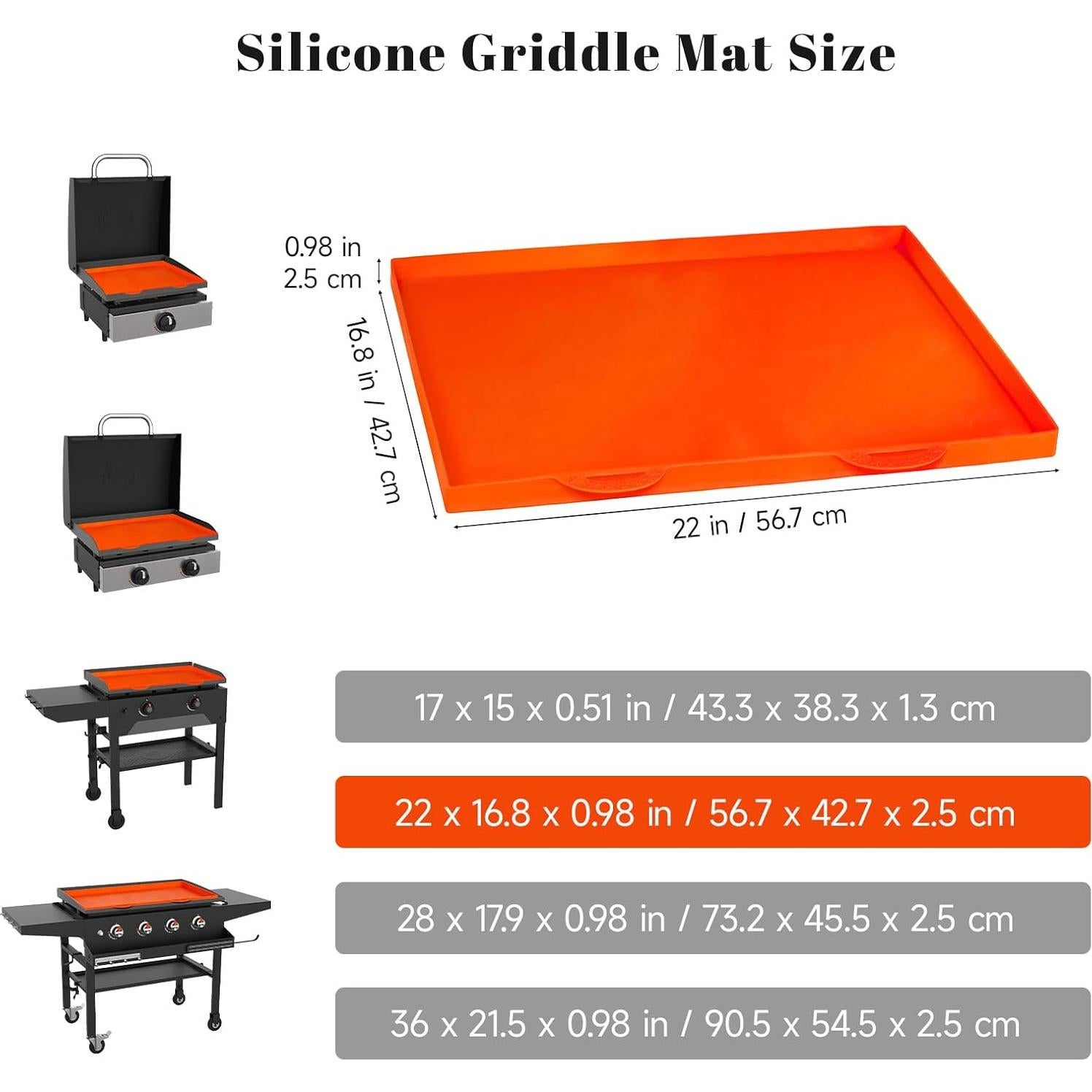 Alfombrilla de Silicona 55,88 cm Bocizufstar Naranja