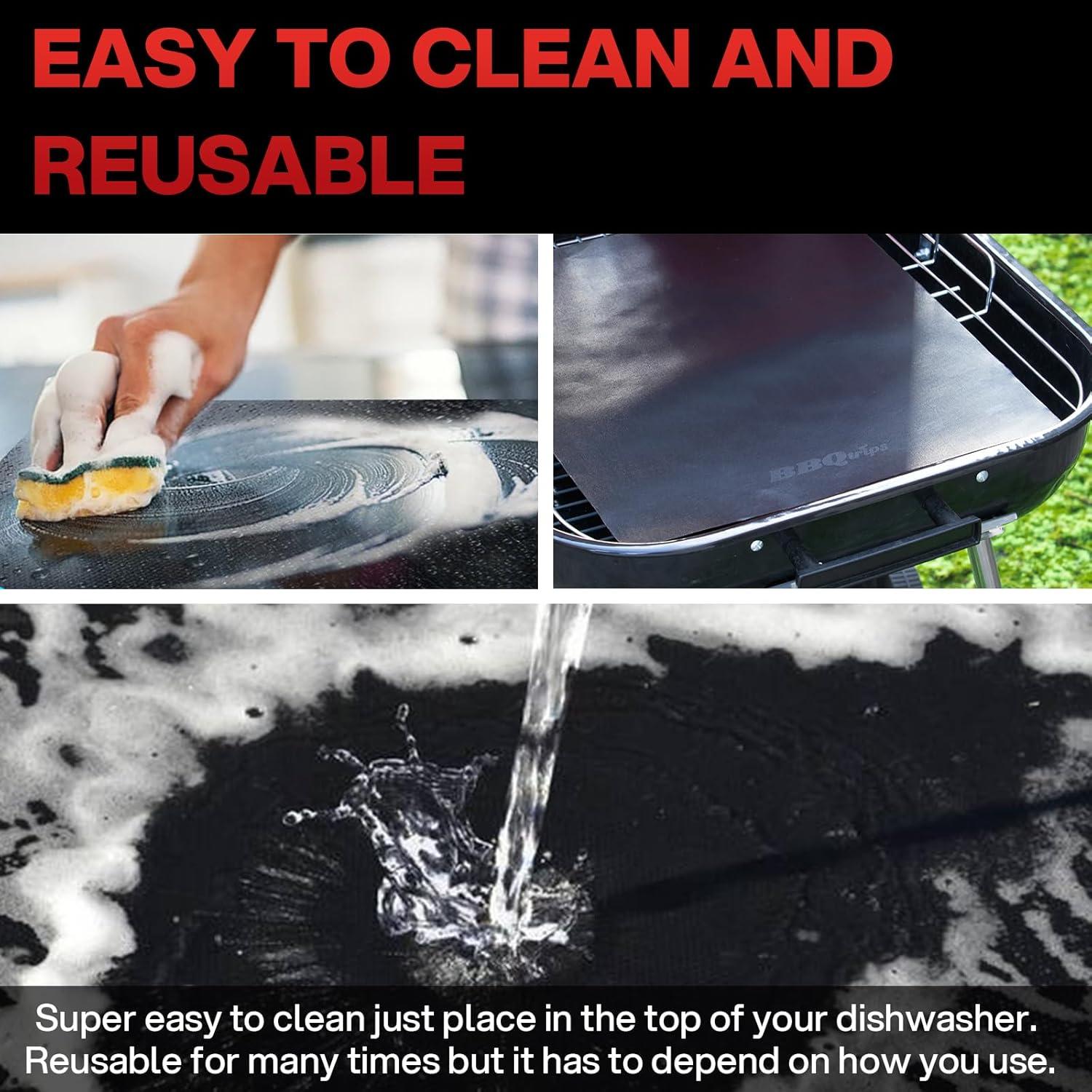 Mats para Parrilla BBQtrips 10 Pcs Antiadherentes 40x33cm