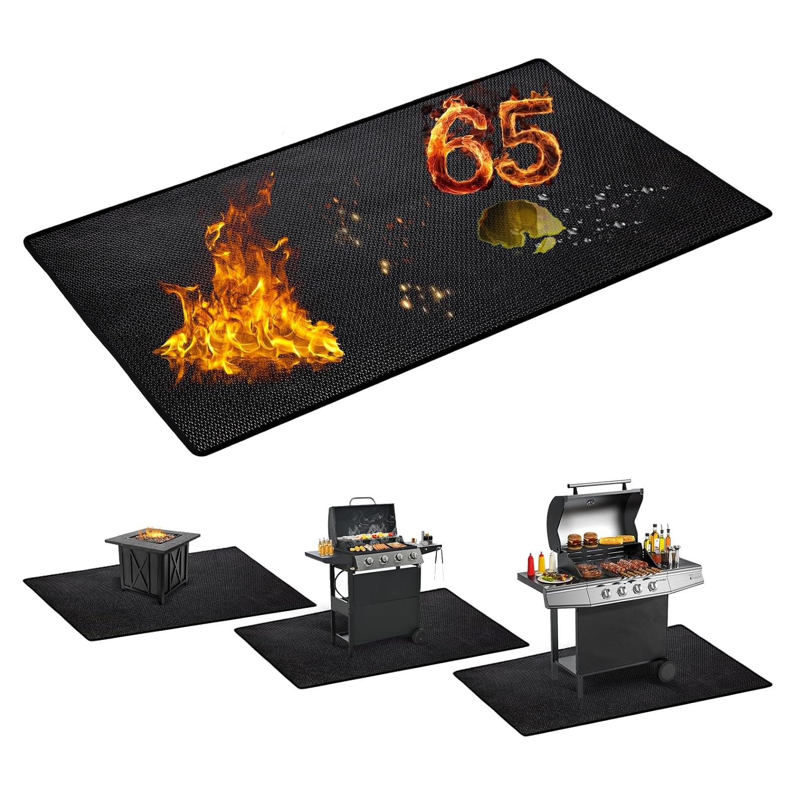 Mats a prueba de fuego Fondpen 165x122 cm para parrilla