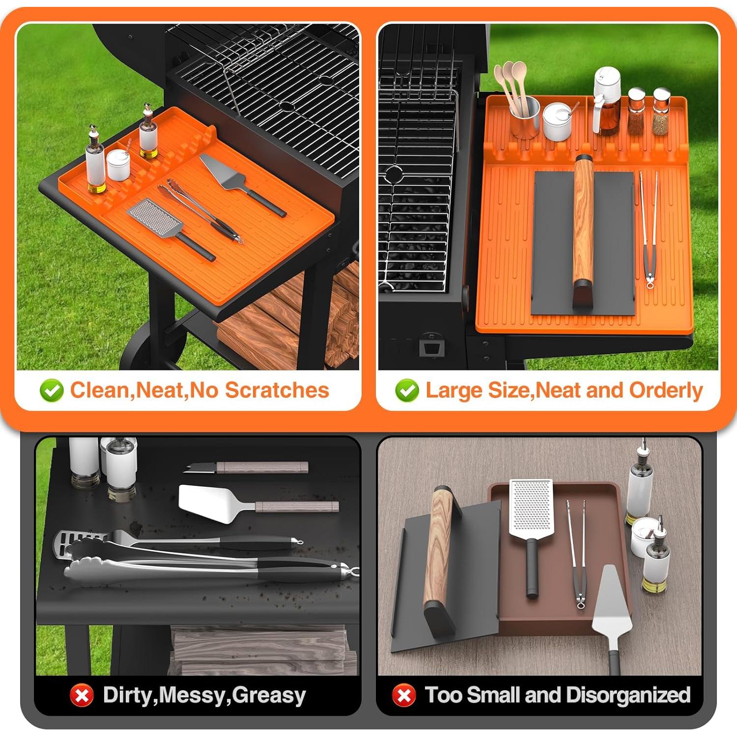 Alfombrilla de Silicona SARTNP para Parrilla 40x29 cm Naranja