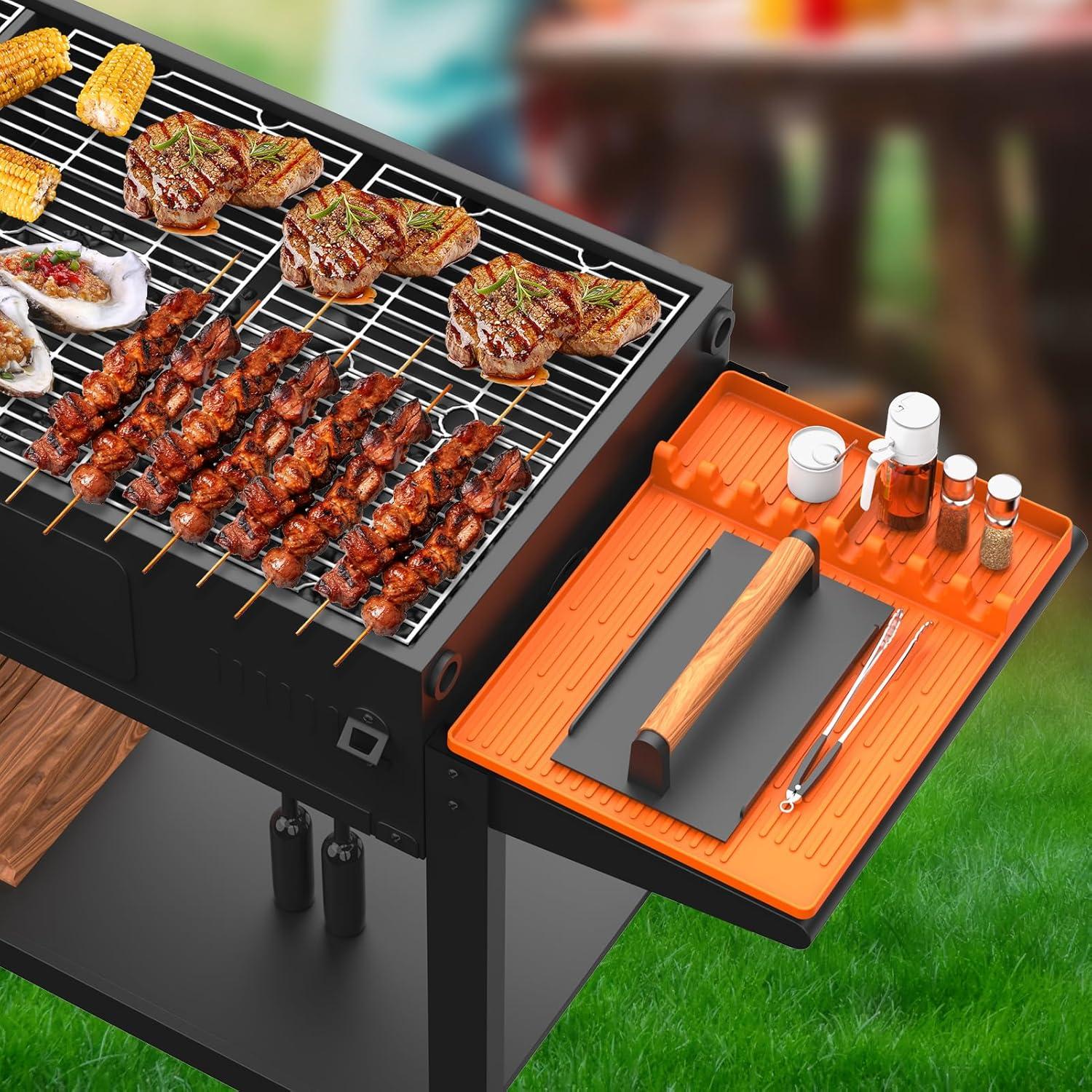 Alfombrilla de Silicona SARTNP para Parrilla 40x29 cm Naranja