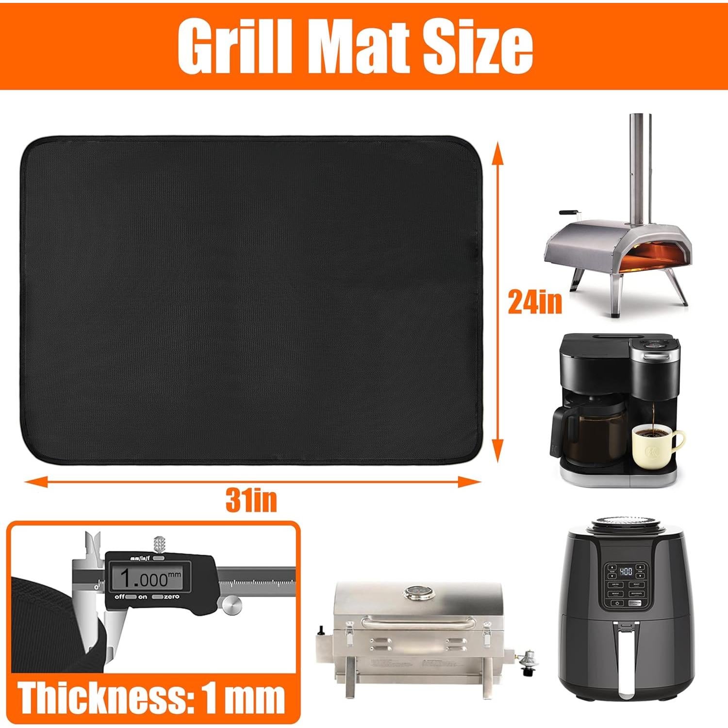 Mats de Grill Amerbro 24x31in Resistentes al Calor