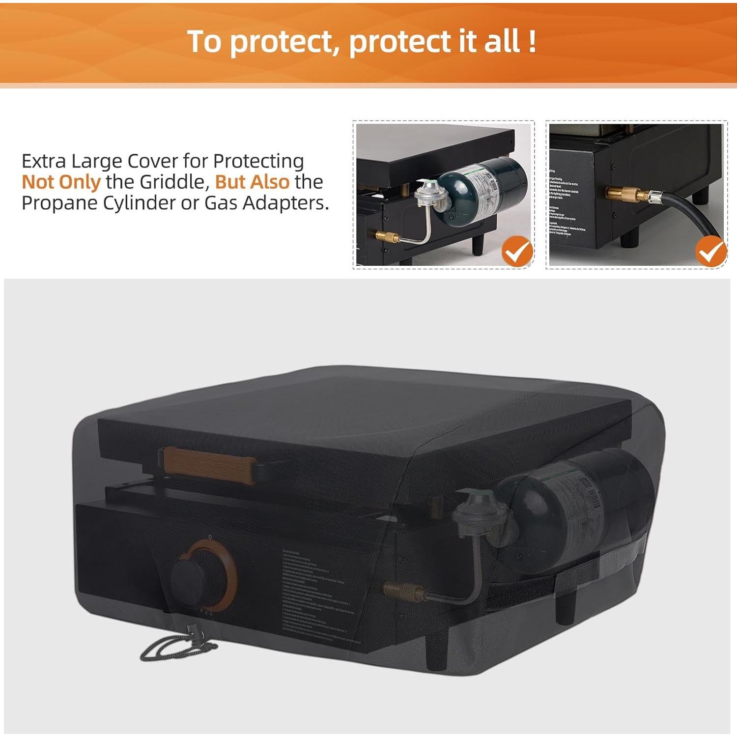 Cubierta para Parrilla NOELIFE 17" Impermeable y a Prueba de Viento