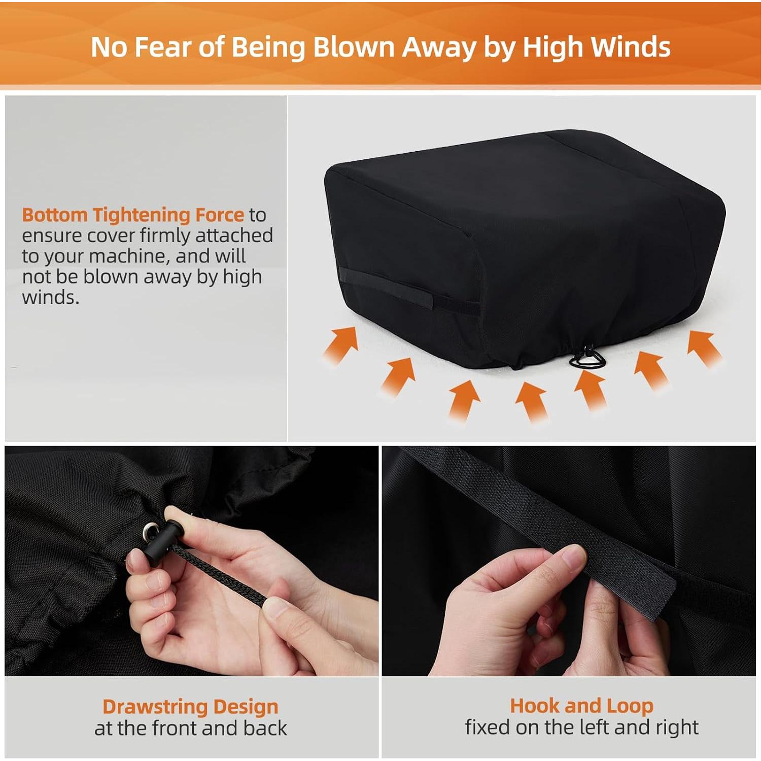 Cubierta para Parrilla NOELIFE 17" Impermeable y a Prueba de Viento